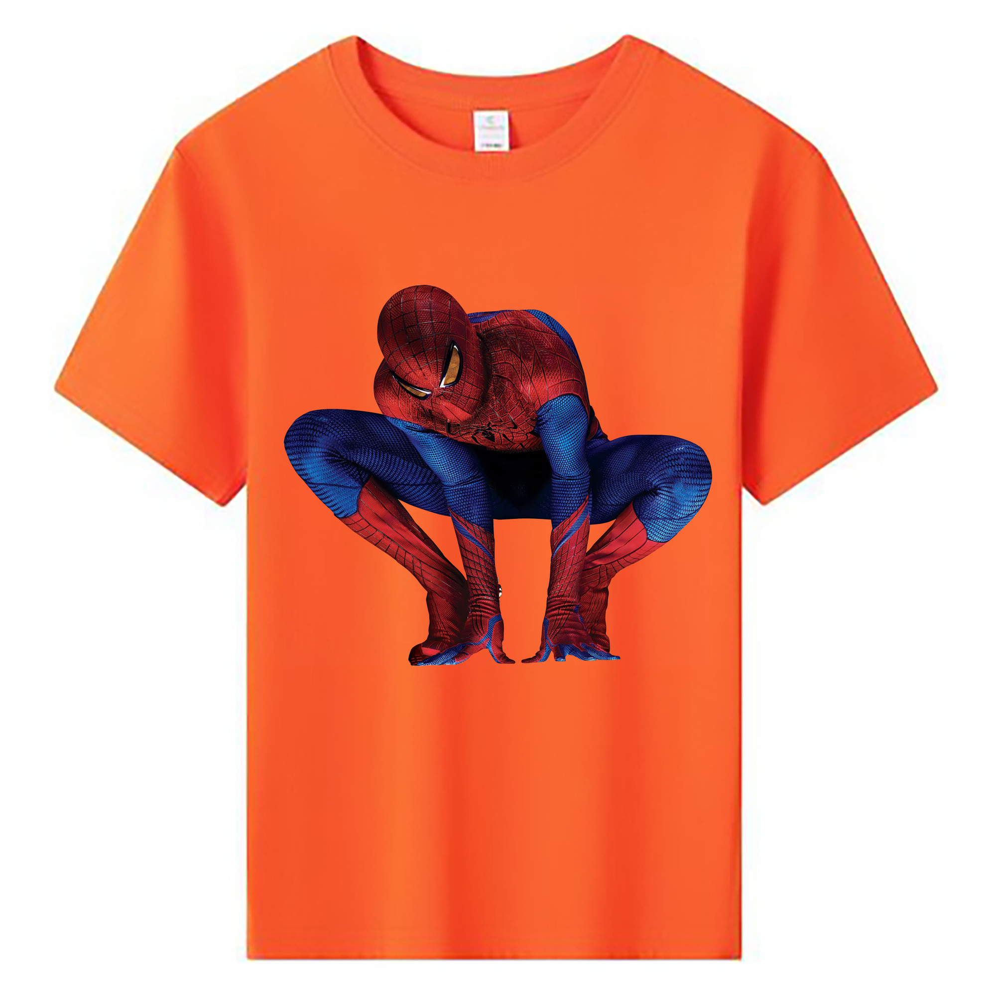 （画像用） Spider Man スパイダーマン 綿100％キッズTシャツ（フロントプリント）