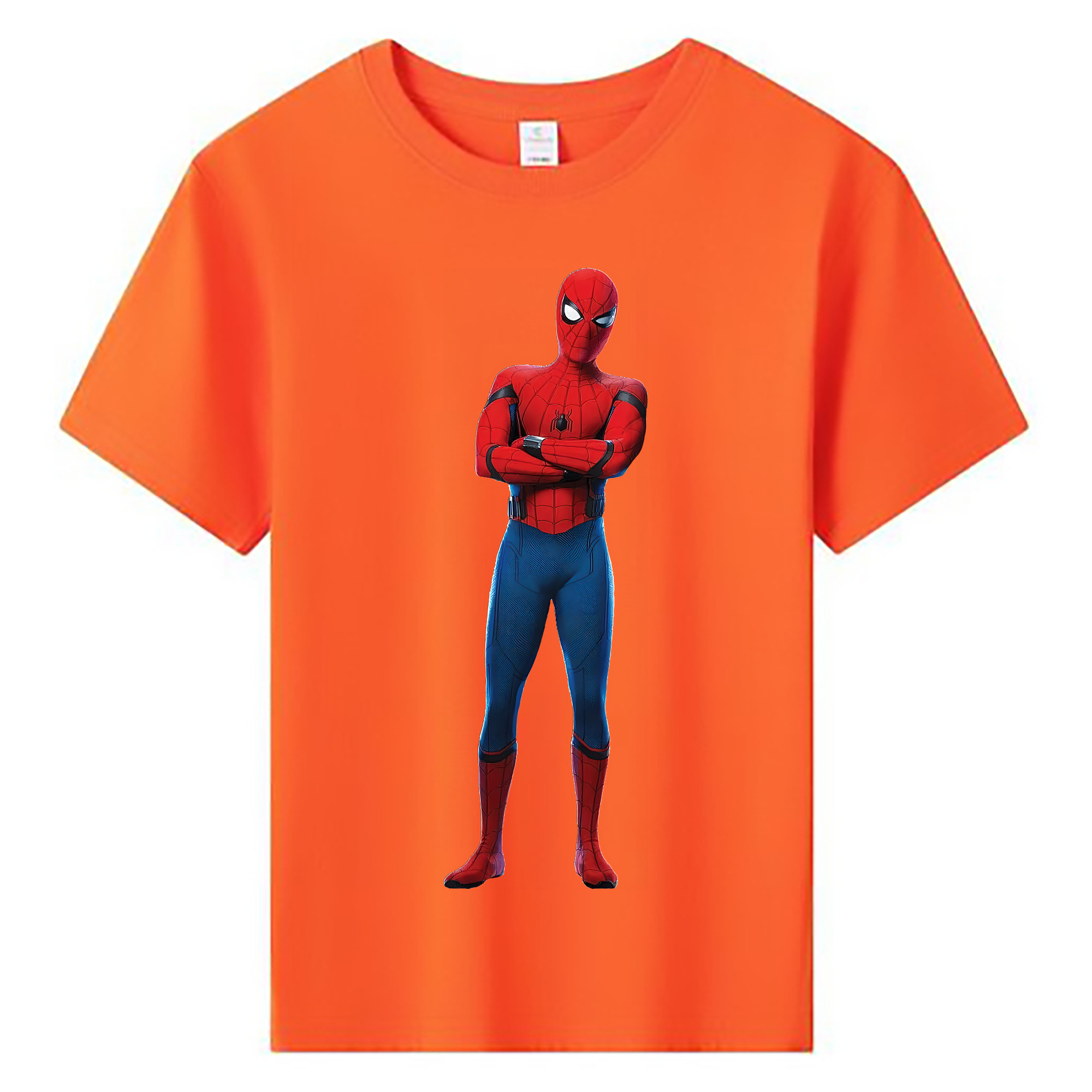 （画像用） Spider Man スパイダーマン 綿100％キッズTシャツ（フロントプリント）