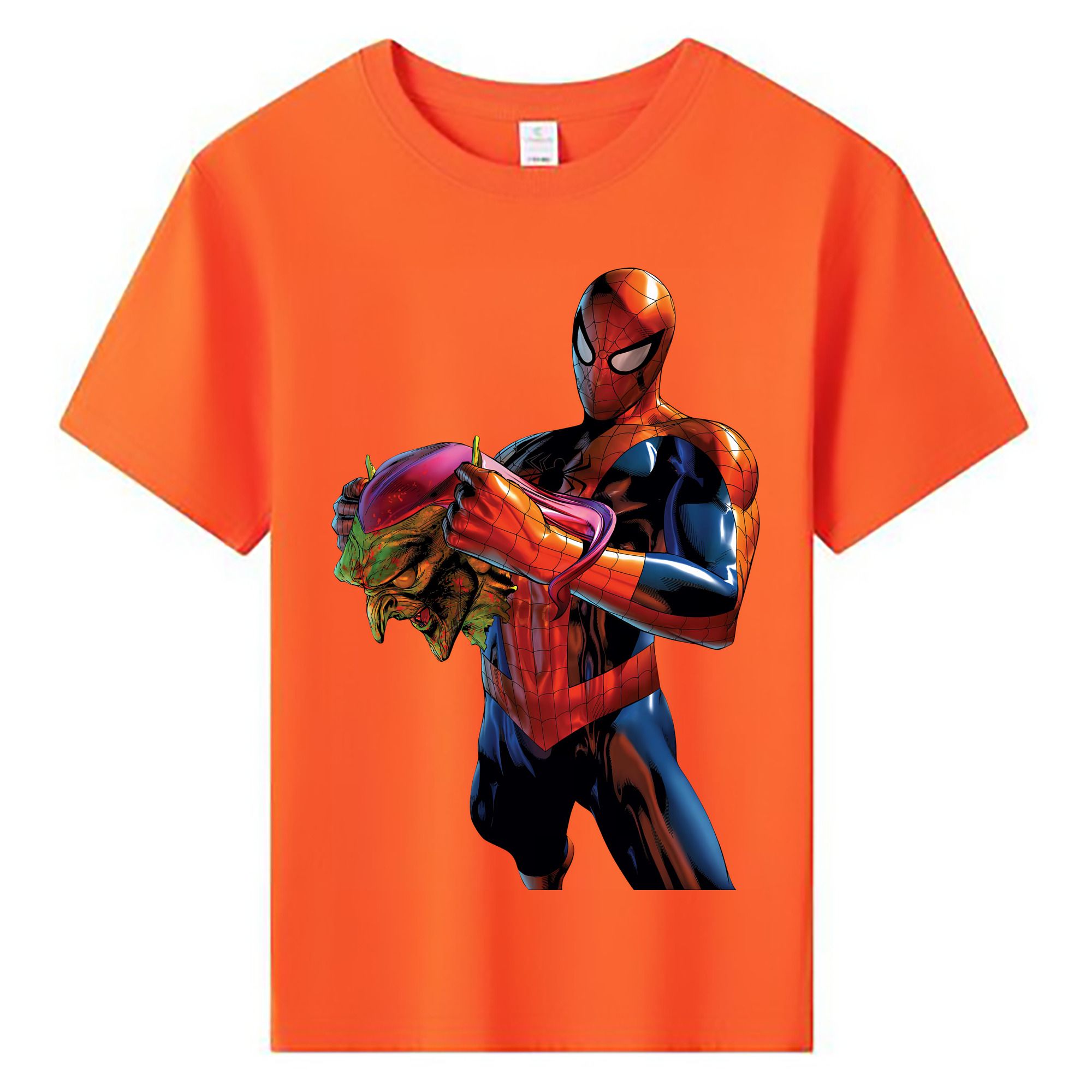（画像用） Spider Man スパイダーマン 綿100％キッズTシャツ（フロントプリント）