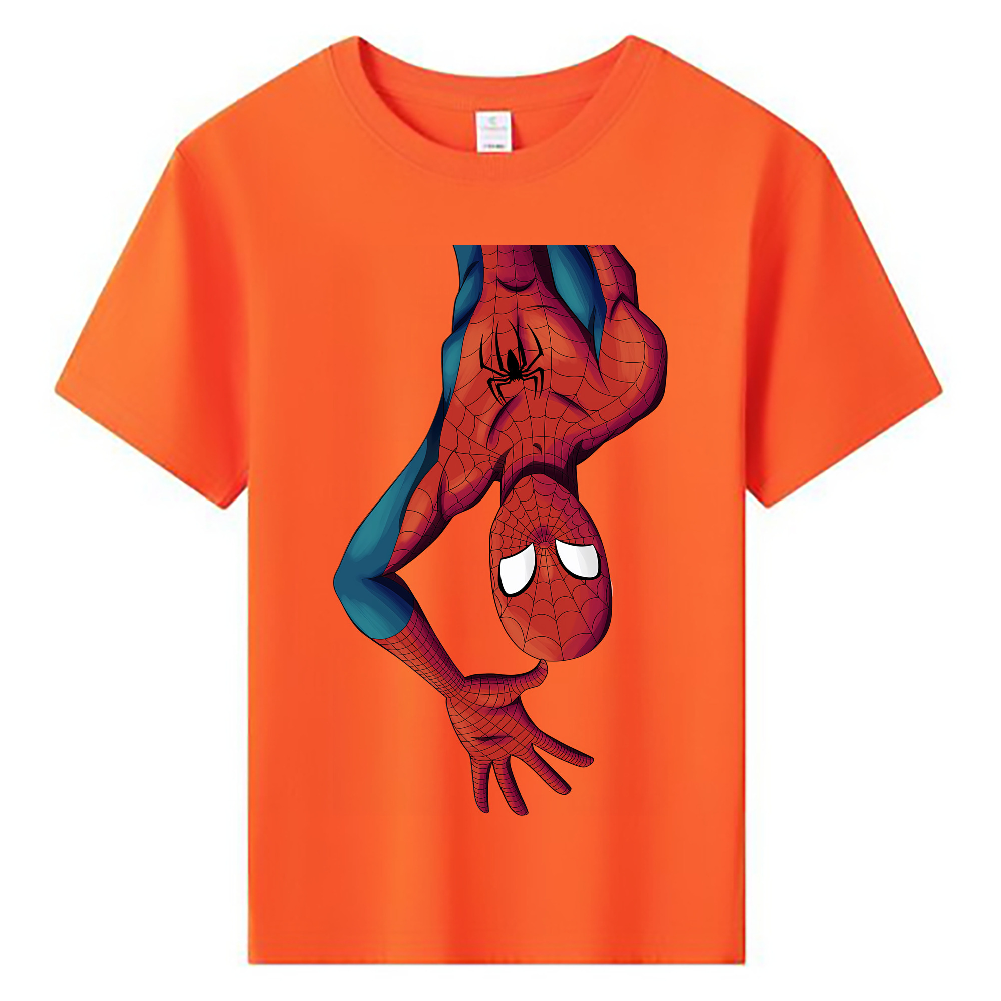（画像用） Spider Man スパイダーマン 綿100％キッズTシャツ（フロントプリント）
