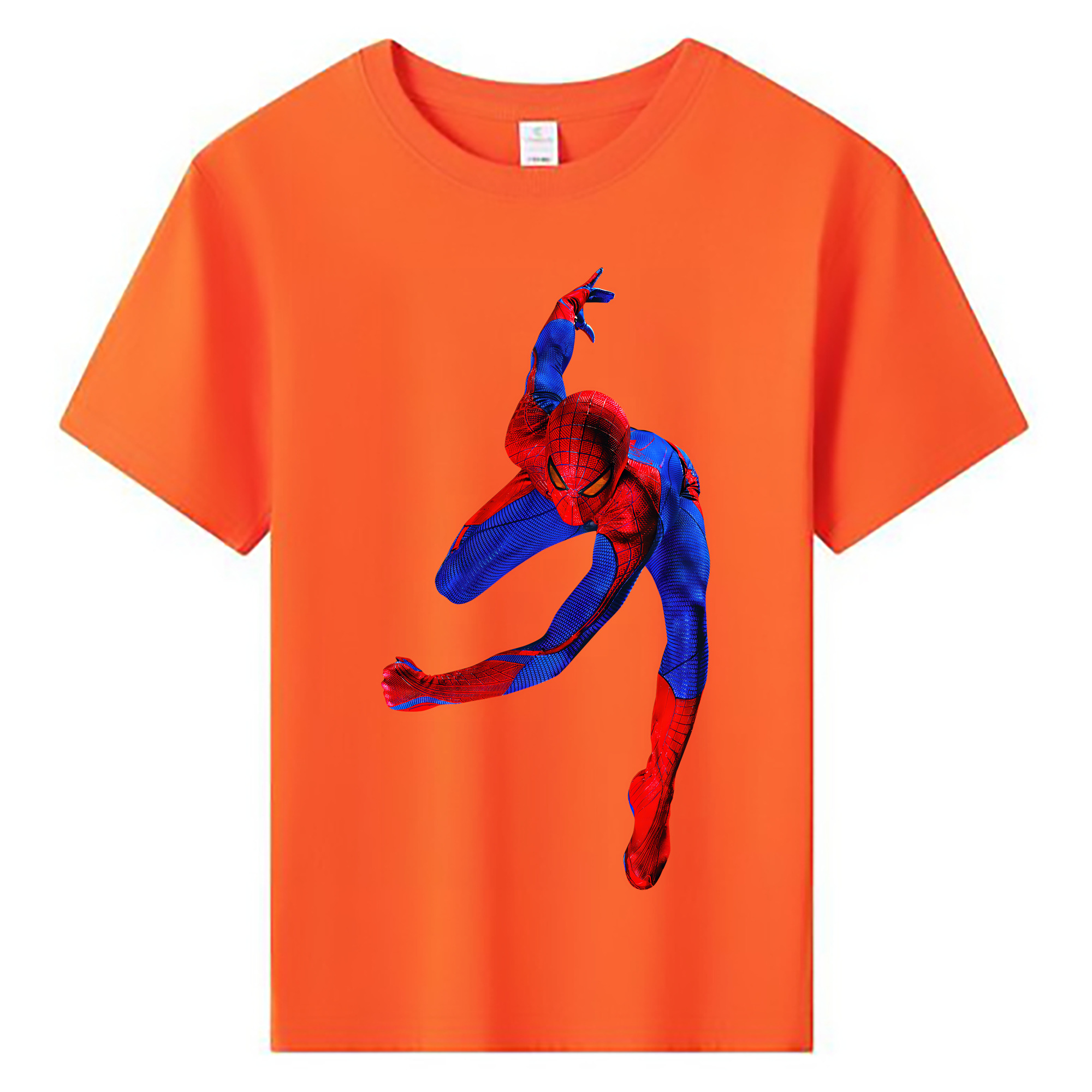 （画像用） Spider Man スパイダーマン 綿100％キッズTシャツ（フロントプリント）