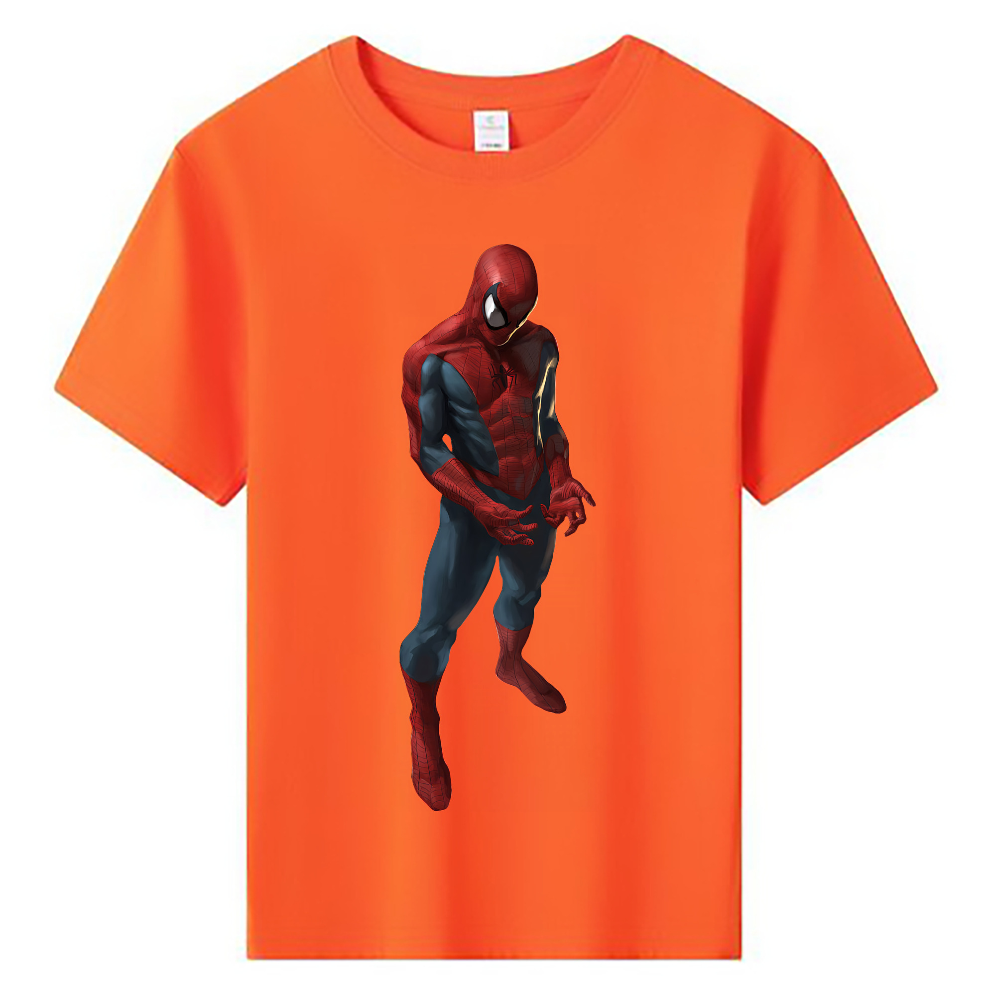 （画像用） Spider Man スパイダーマン 綿100％キッズTシャツ（フロントプリント）