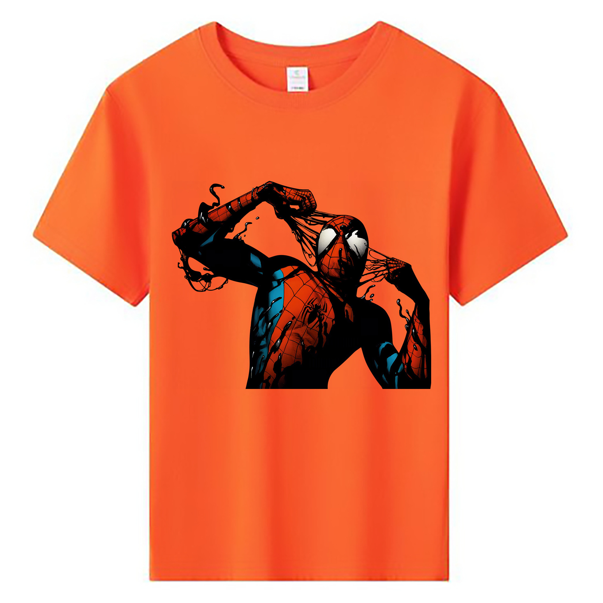 Spider Man スパイダーマン 綿100％キッズTシャツ（フロントプリント）