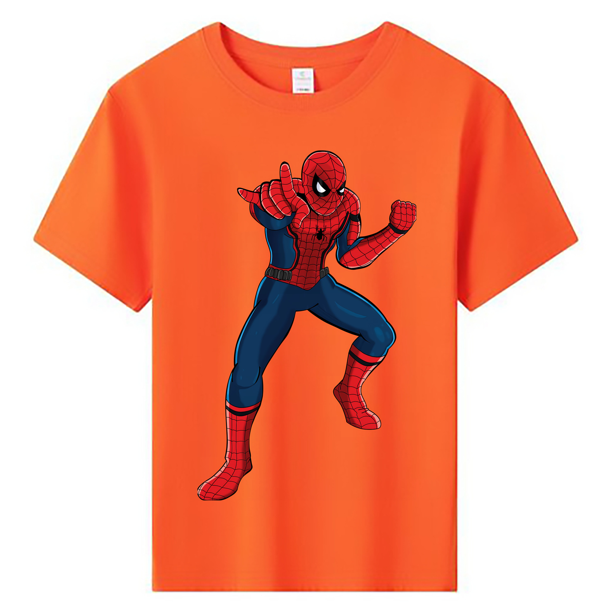 （画像用） Spider Man スパイダーマン 綿100％キッズTシャツ（フロントプリント）