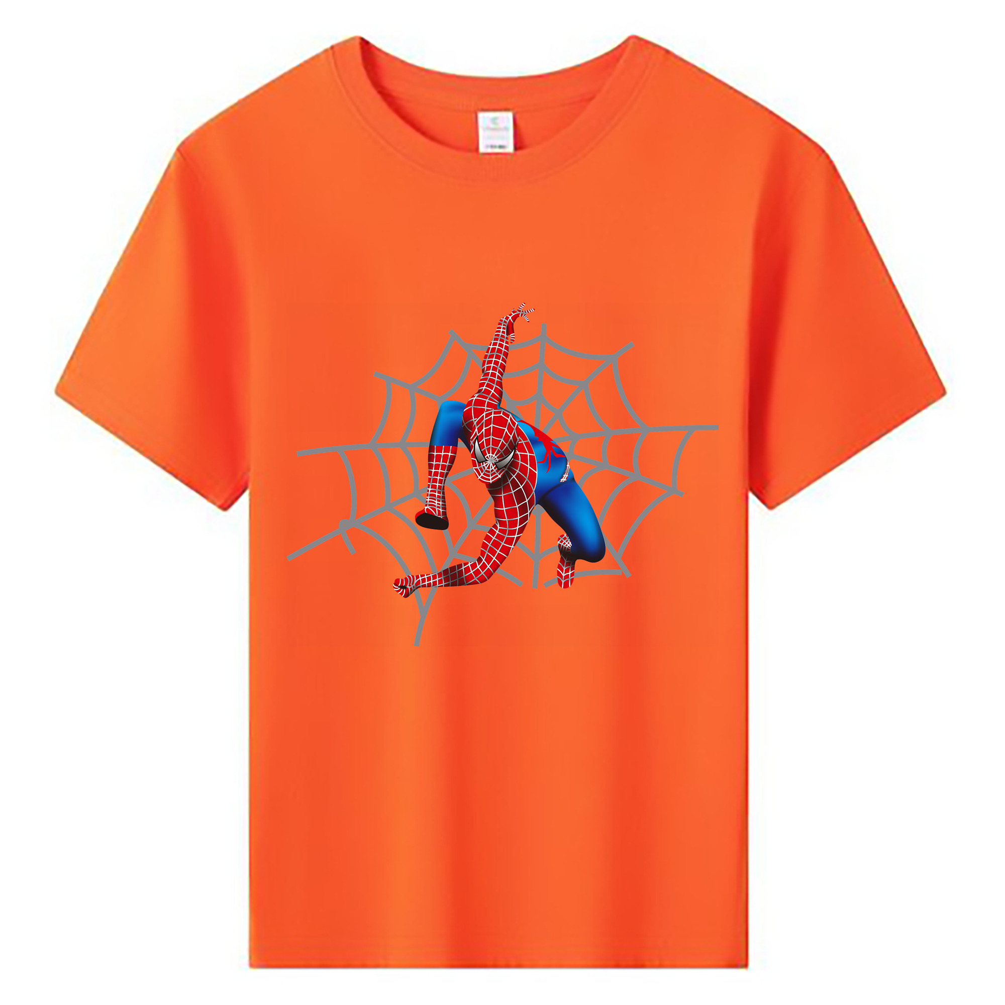（画像用） Spider Man スパイダーマン 綿100％キッズTシャツ（フロントプリント）