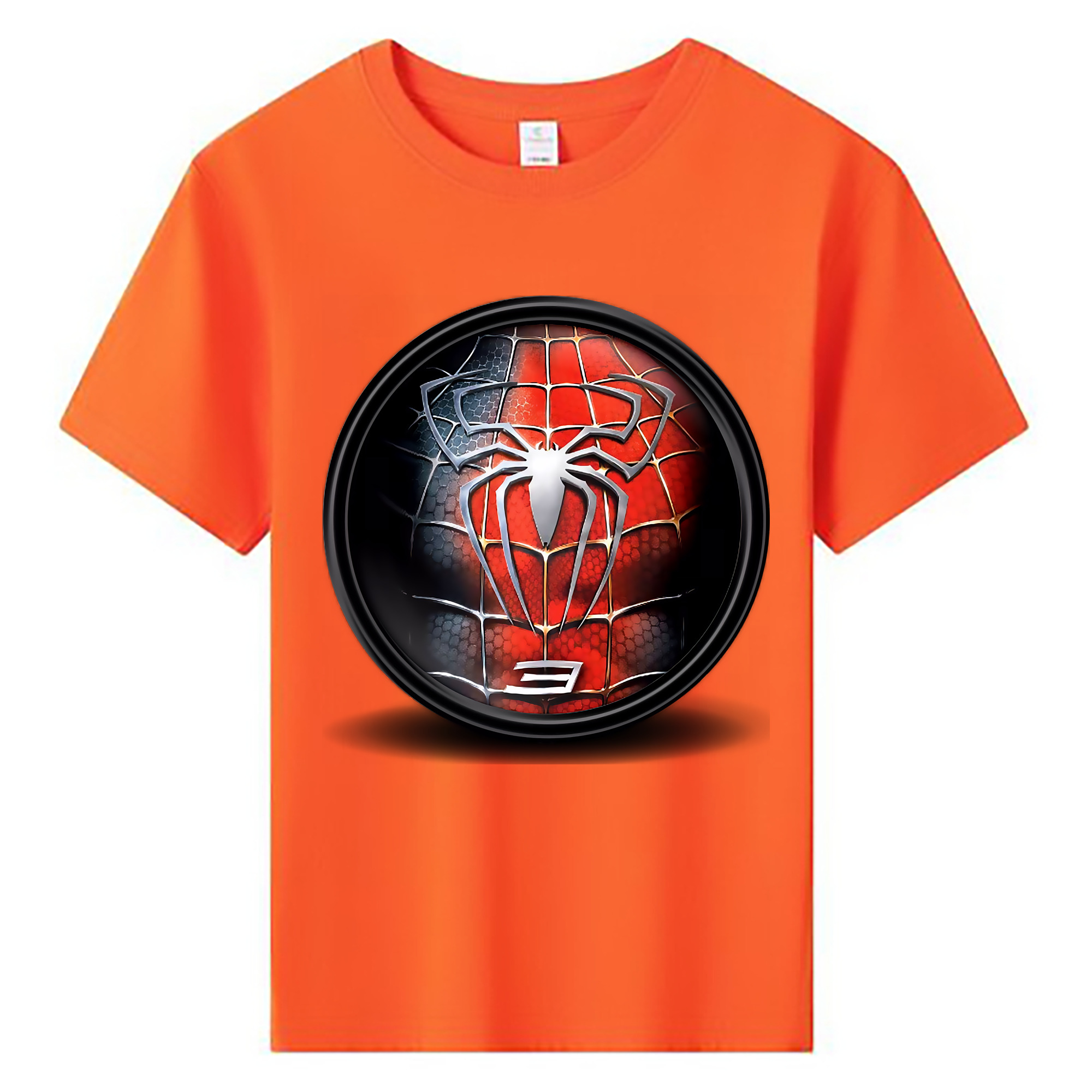 （画像用） Spider Man スパイダーマン 綿100％キッズTシャツ（フロントプリント）