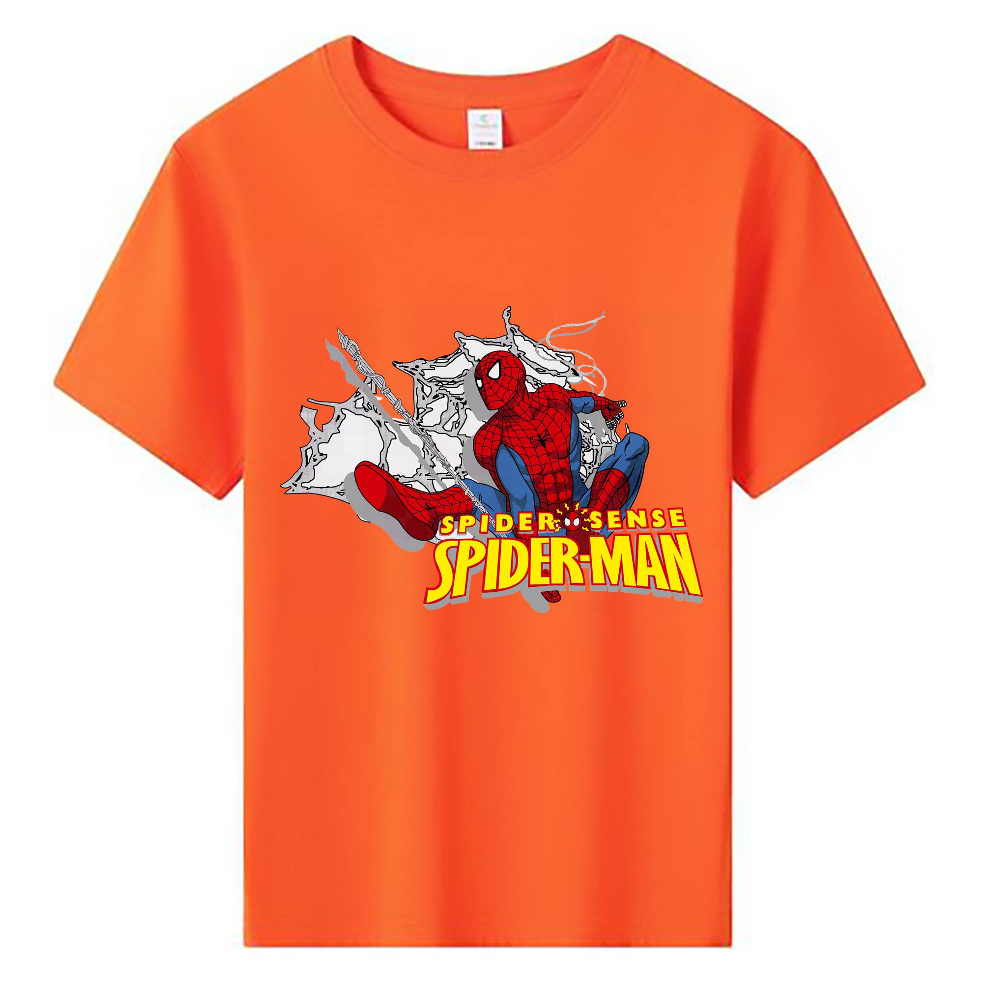 （画像用） Spider Man スパイダーマン 綿100％キッズTシャツ（フロントプリント）