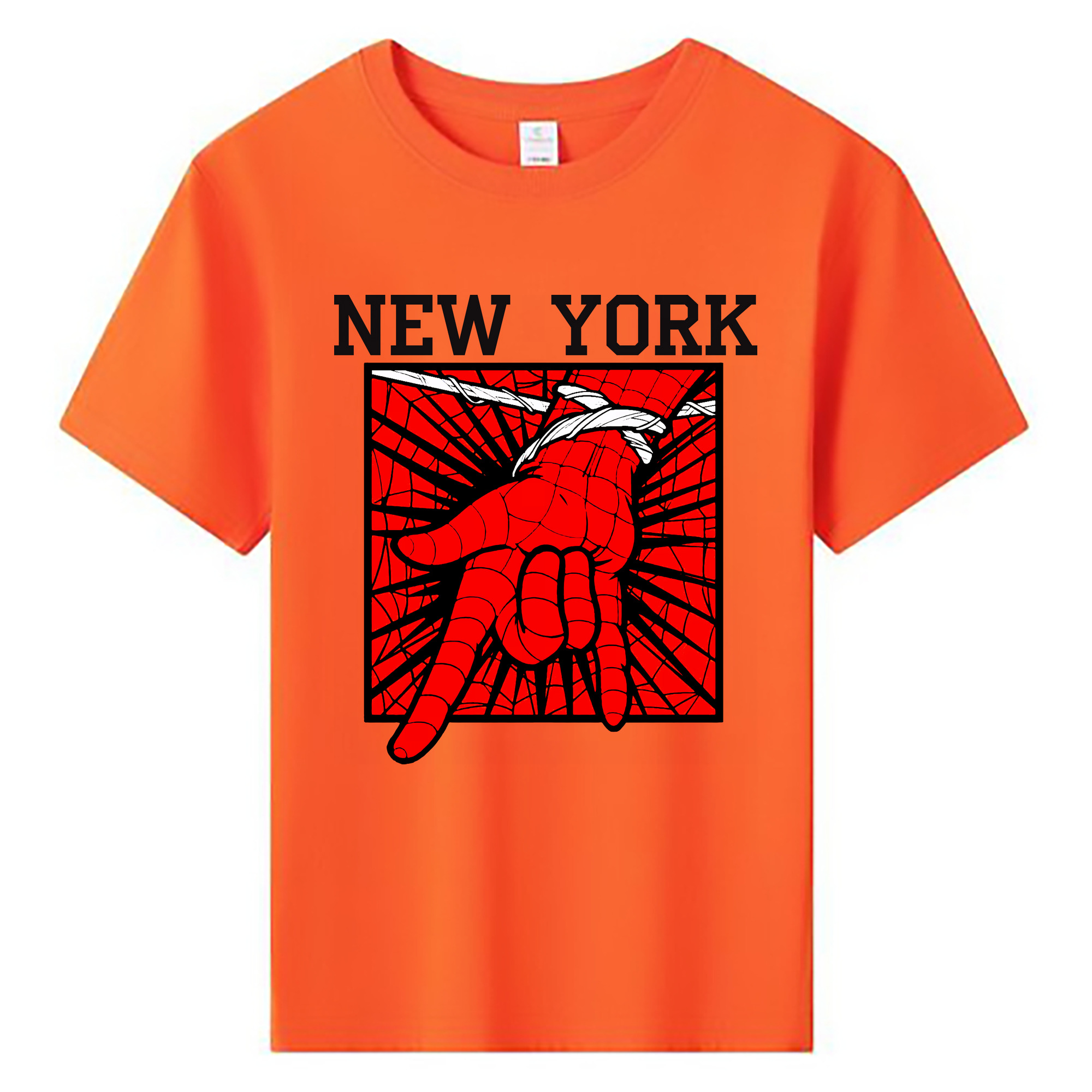 （画像用） Spider Man スパイダーマン 綿100％キッズTシャツ（フロントプリント）