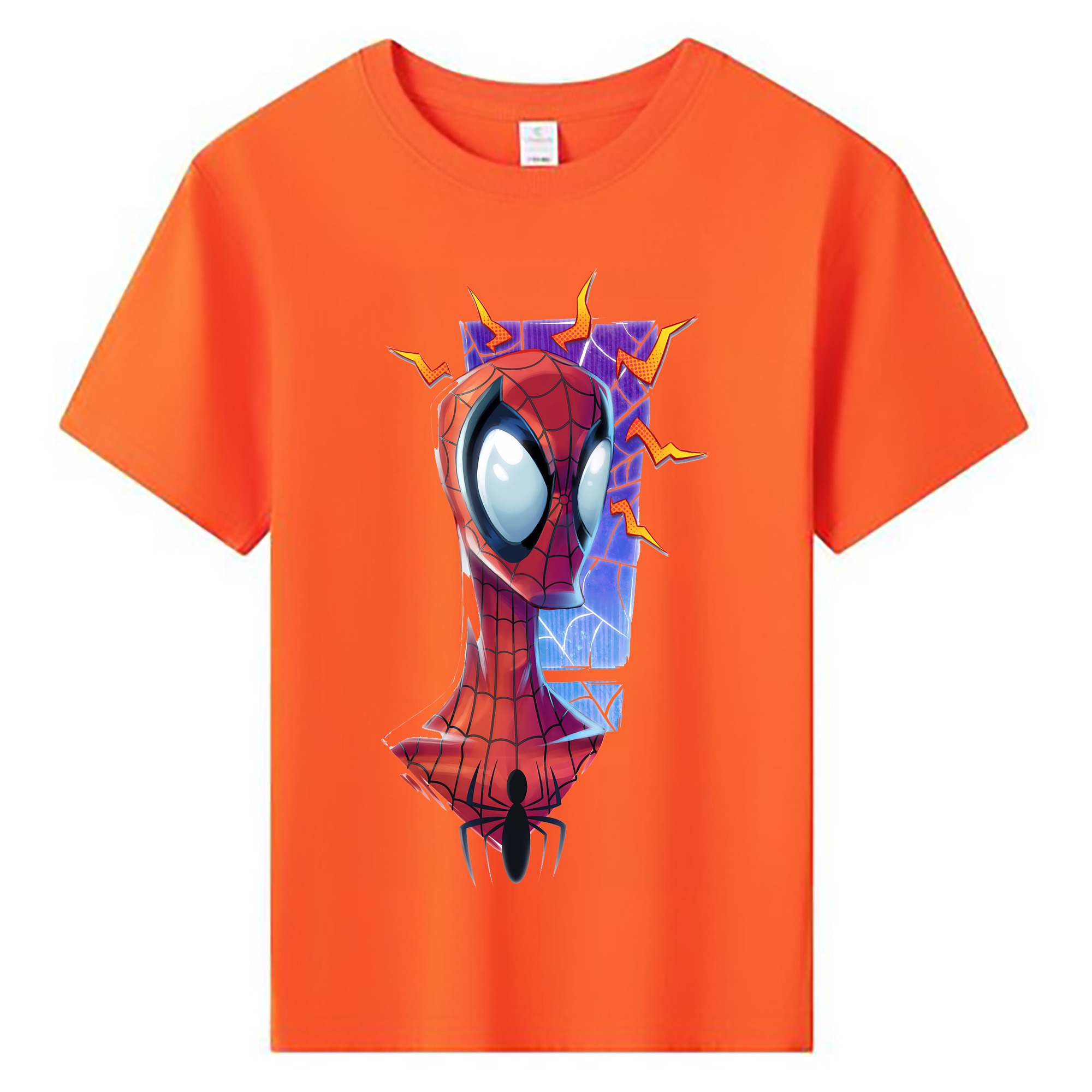 （画像用） Spider Man スパイダーマン 綿100％キッズTシャツ（フロントプリント）