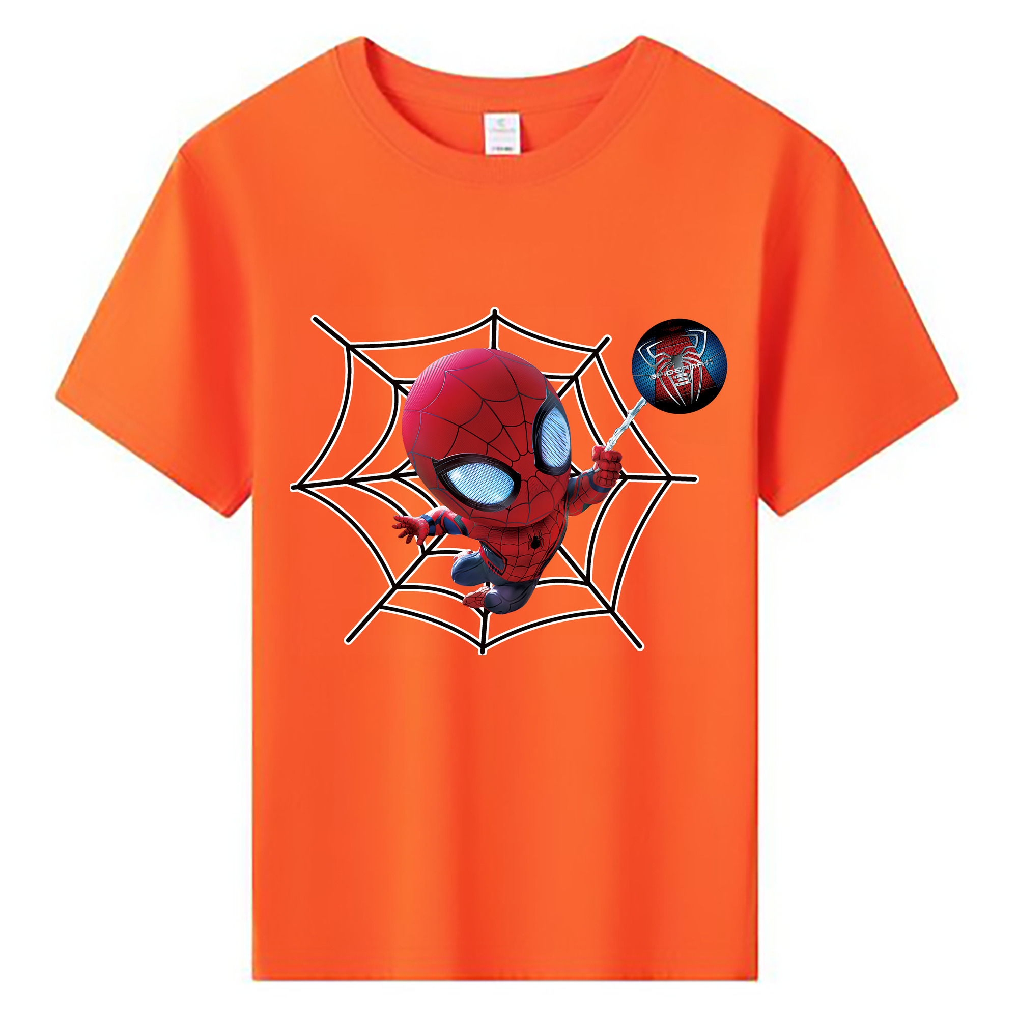 （画像用） Spider Man スパイダーマン 綿100％キッズTシャツ（フロントプリント）