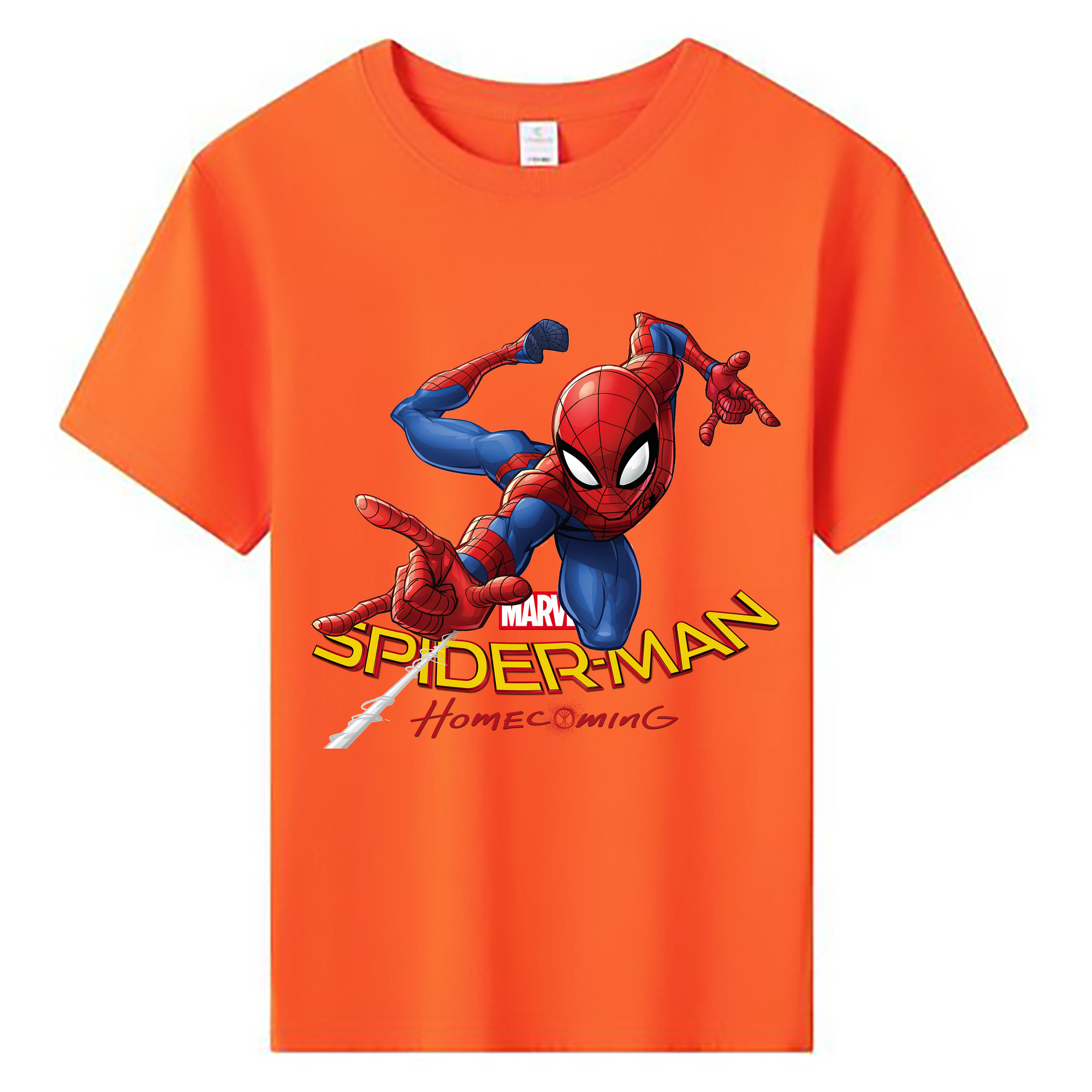 （画像用） Spider Man スパイダーマン 綿100％キッズTシャツ（フロントプリント）