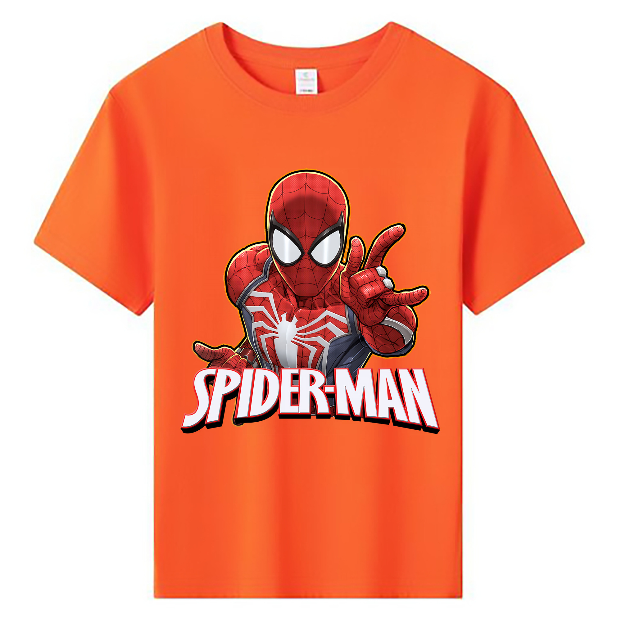 （画像用） Spider Man スパイダーマン 綿100％キッズTシャツ（フロントプリント）
