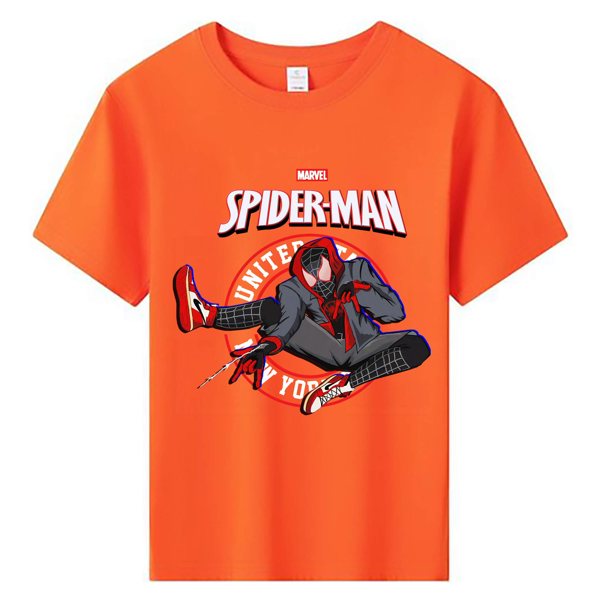 （画像用） Spider Man スパイダーマン 綿100％キッズTシャツ（フロントプリント）