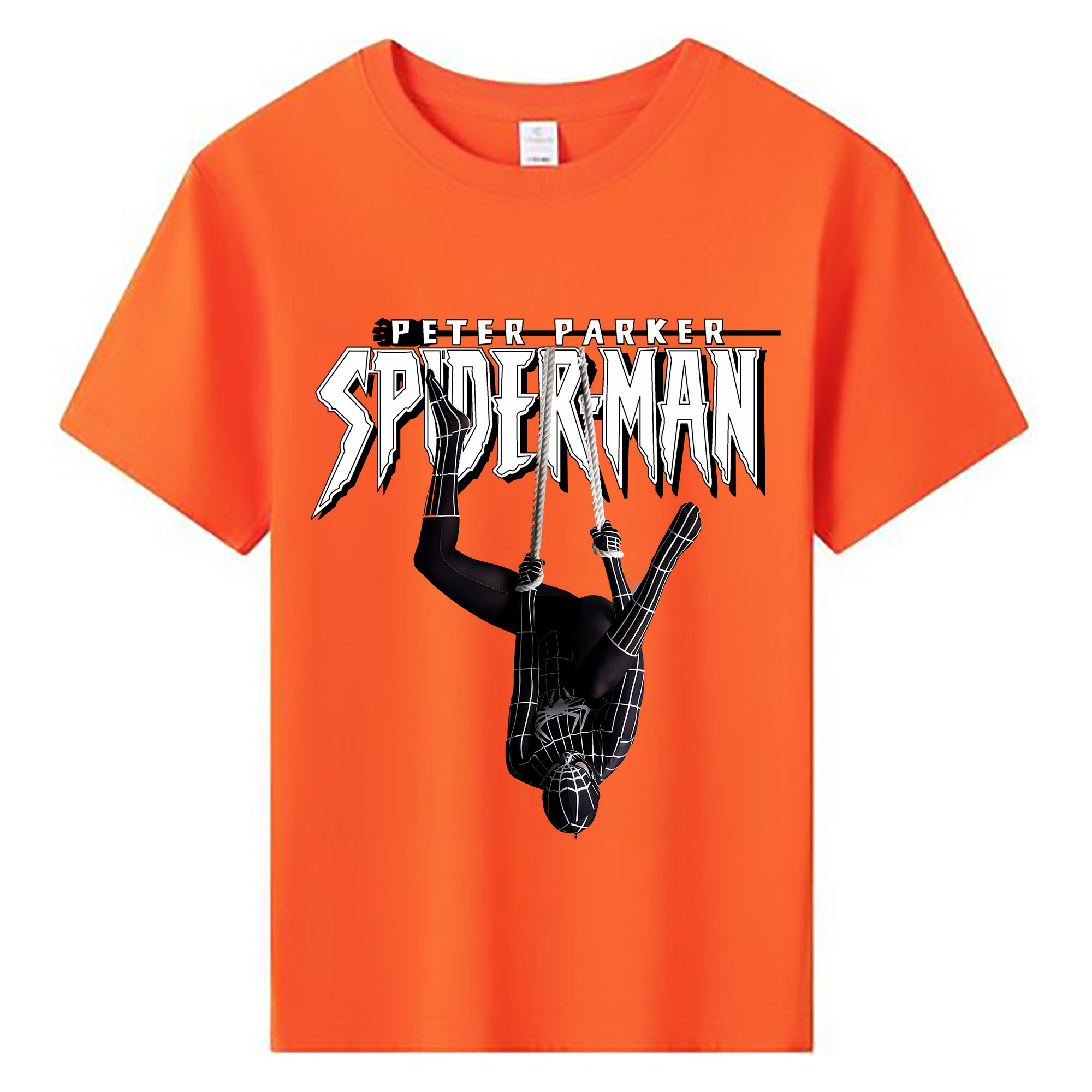（画像用） Spider Man スパイダーマン 綿100％キッズTシャツ（フロントプリント）