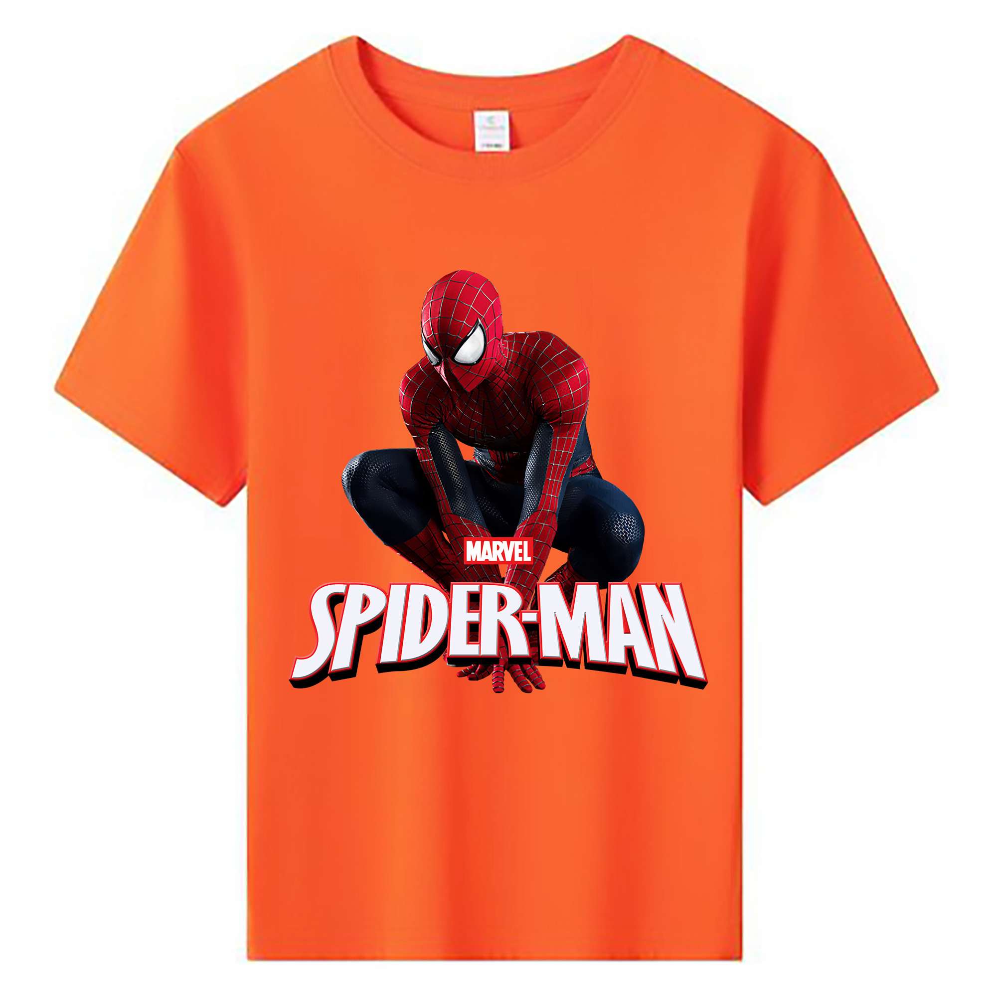 （画像用） Spider Man スパイダーマン 綿100％キッズTシャツ（フロントプリント）