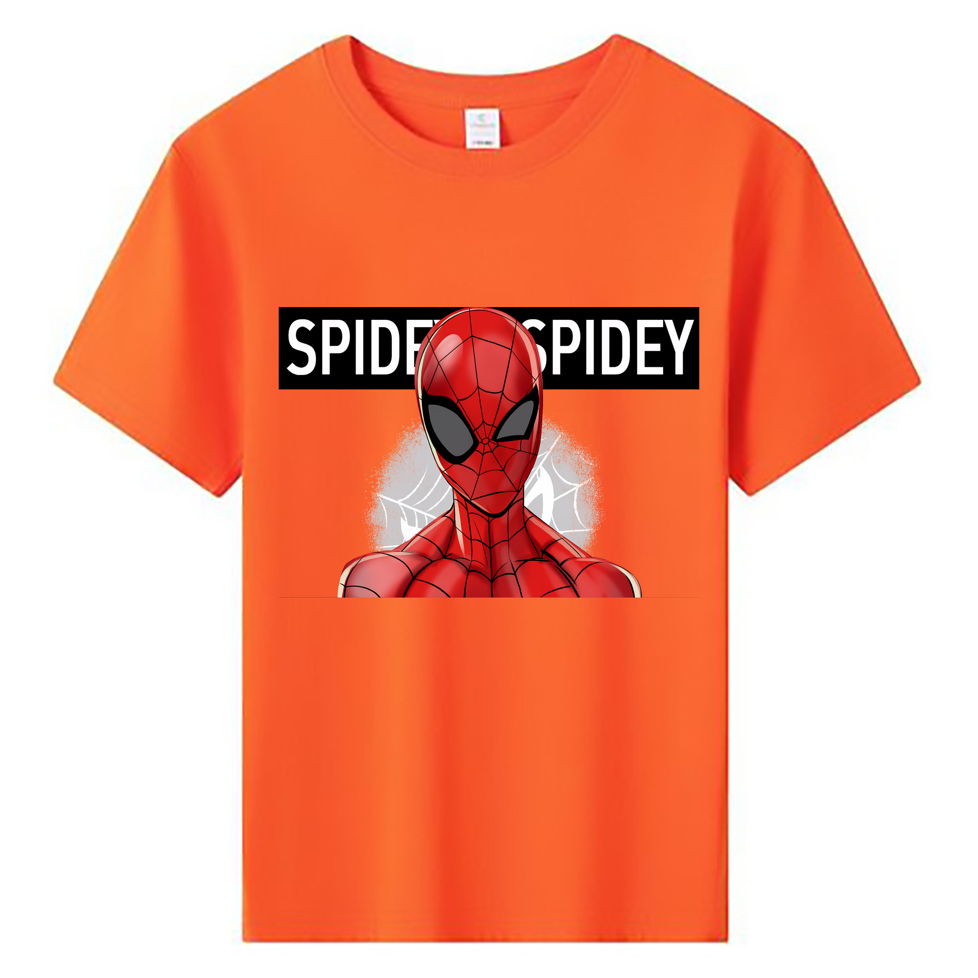 （画像用） Spider Man スパイダーマン 綿100％キッズTシャツ（フロントプリント）