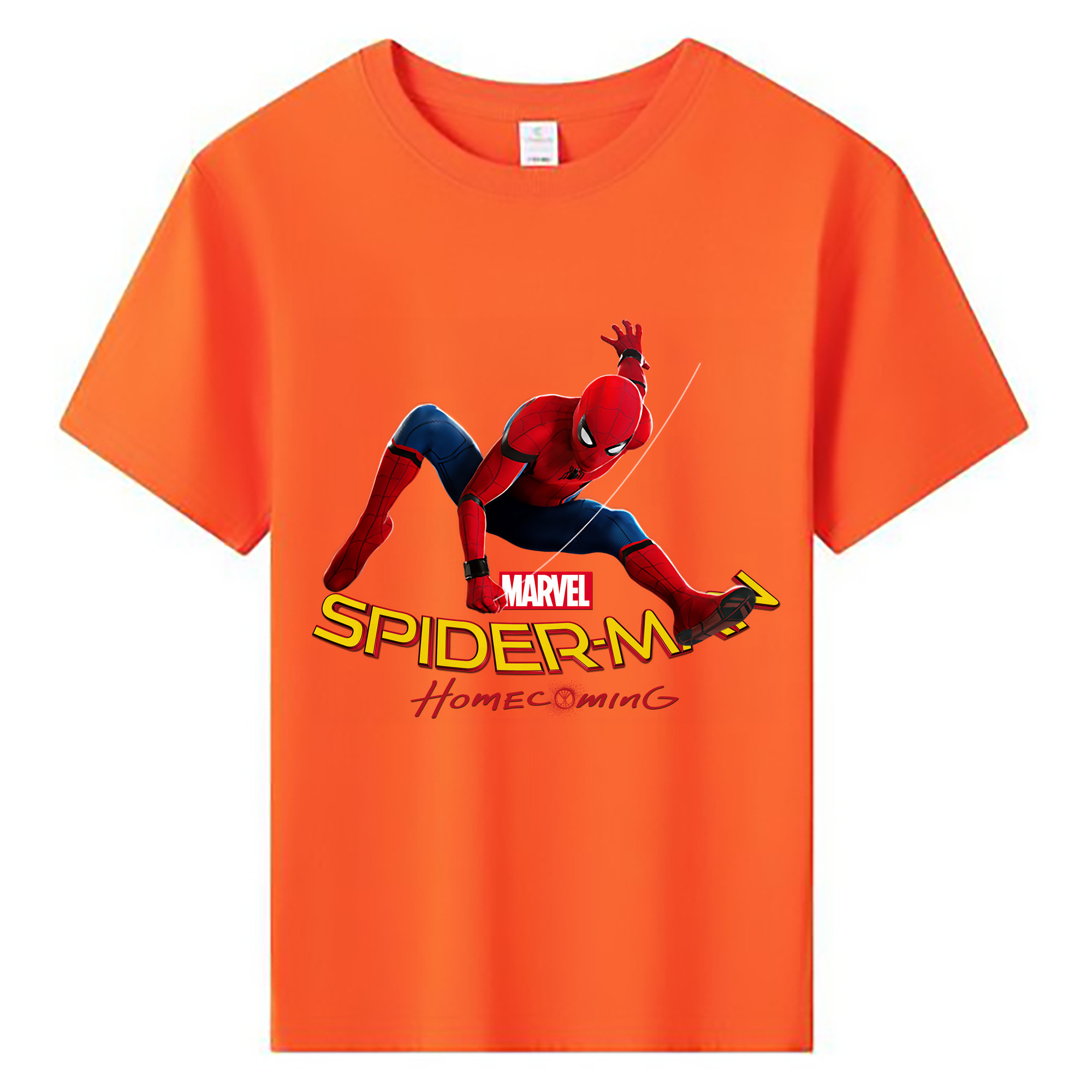 （画像用） Spider Man スパイダーマン 綿100％キッズTシャツ（フロントプリント）