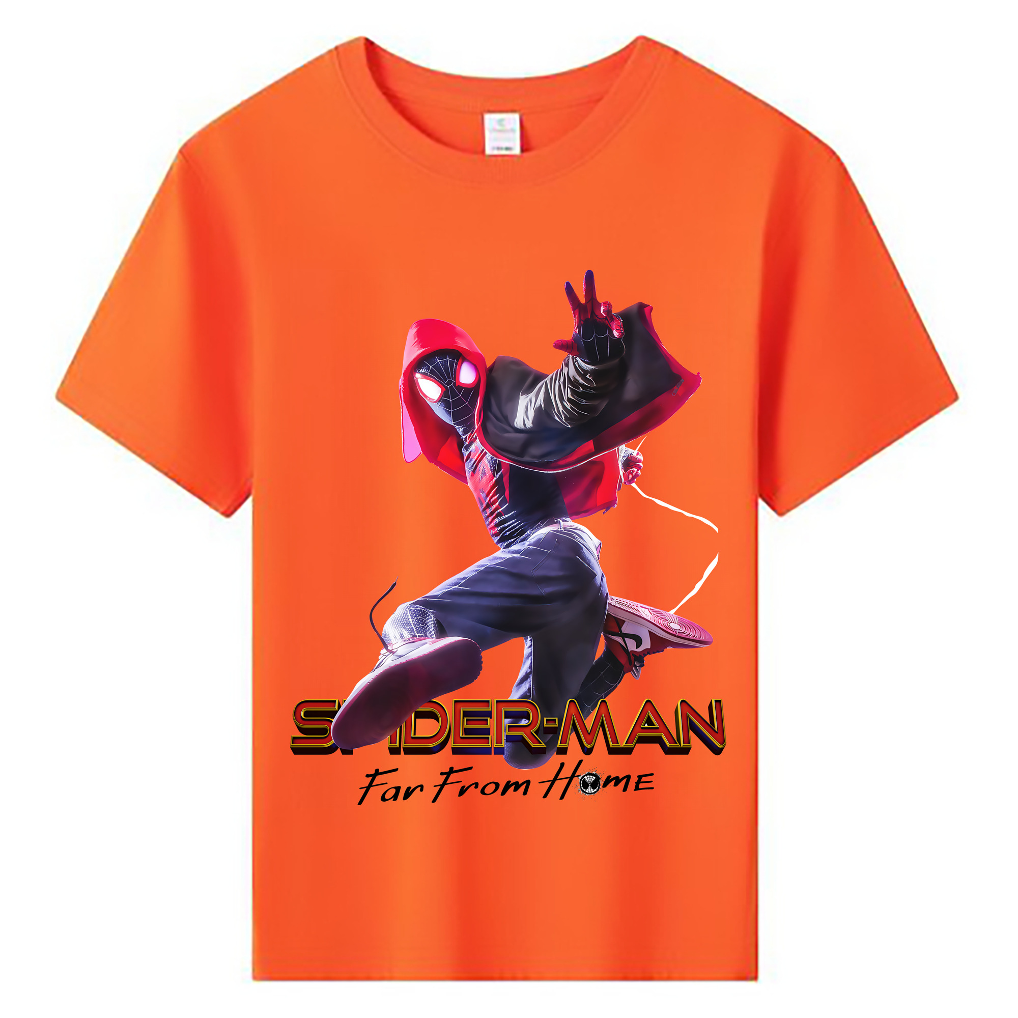 （画像用） Spider Man スパイダーマン 綿100％キッズTシャツ（フロントプリント）