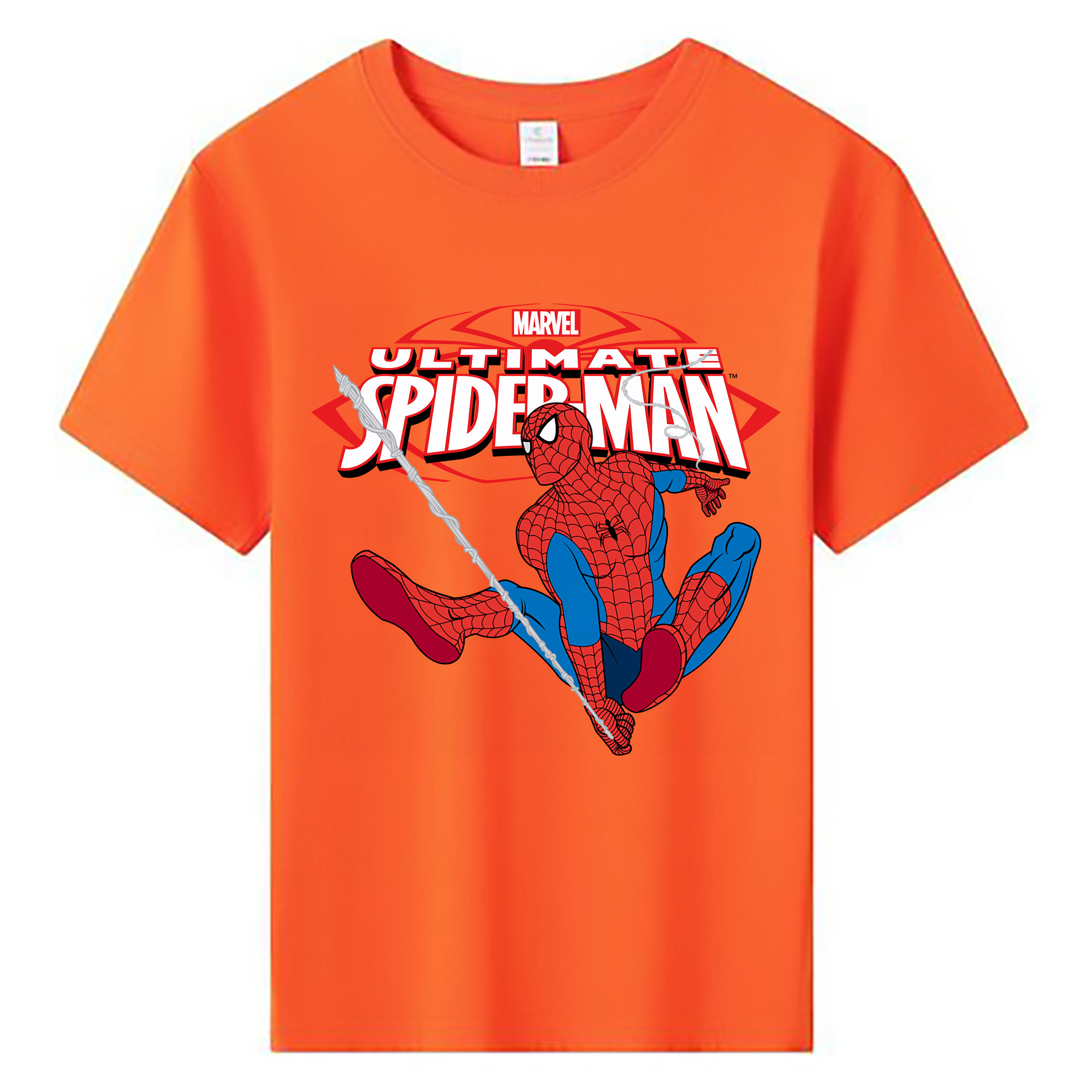（画像用） Spider Man スパイダーマン 綿100％キッズTシャツ（フロントプリント）