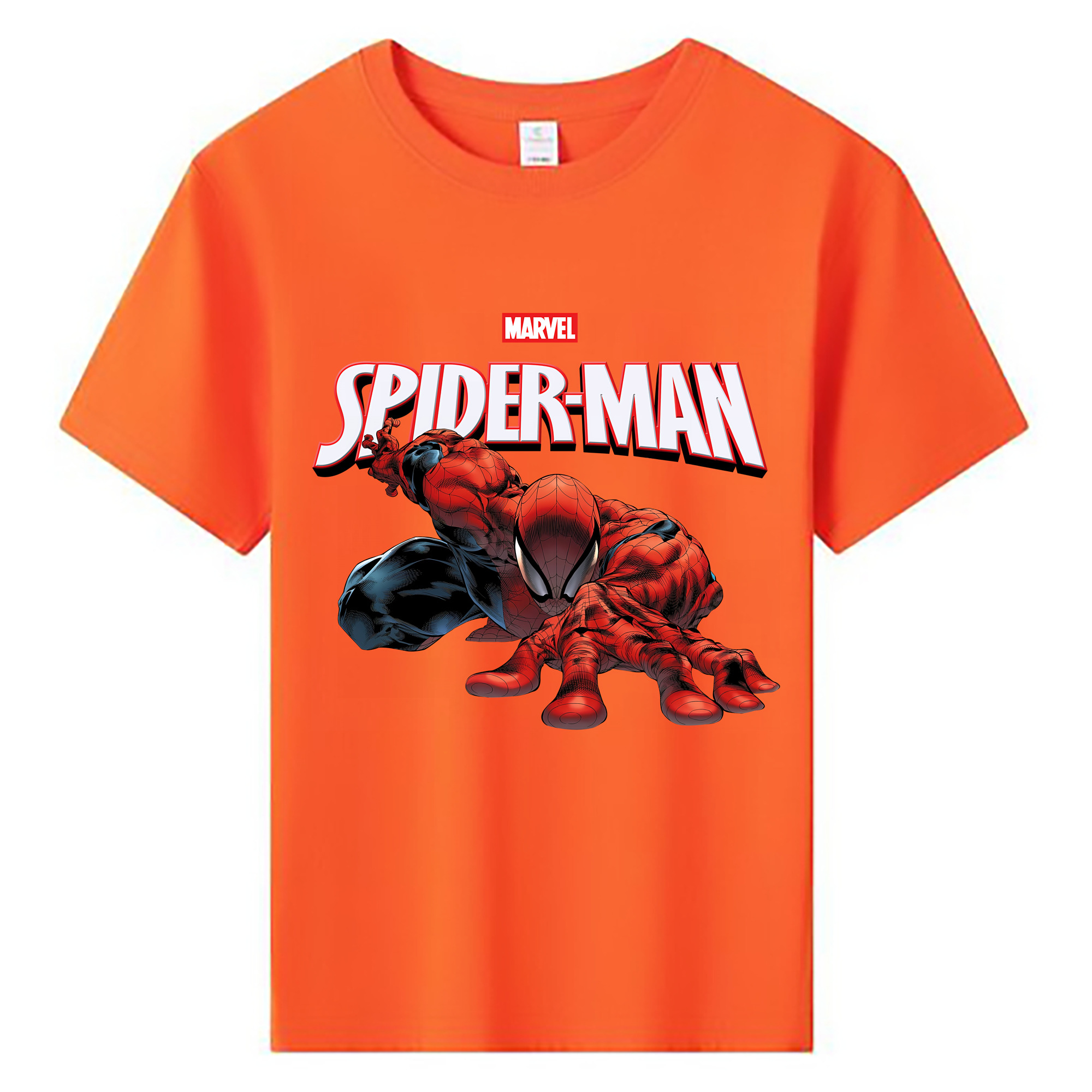 （画像用） Spider Man スパイダーマン 綿100％キッズTシャツ（フロントプリント）