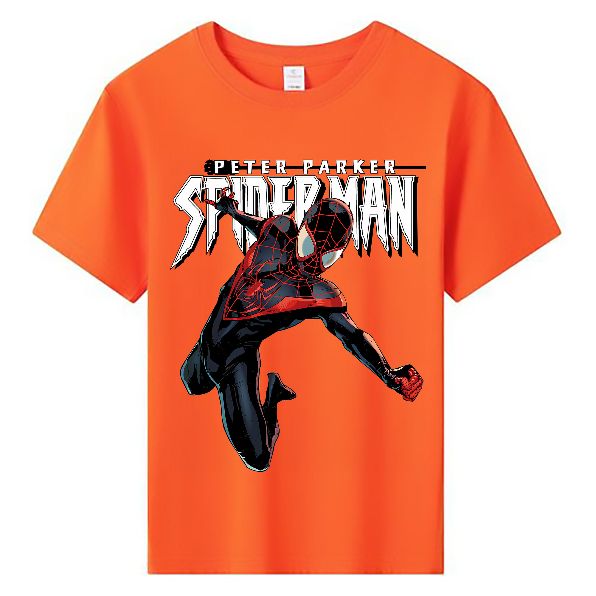 （画像用） Spider Man スパイダーマン 綿100％キッズTシャツ（フロントプリント）