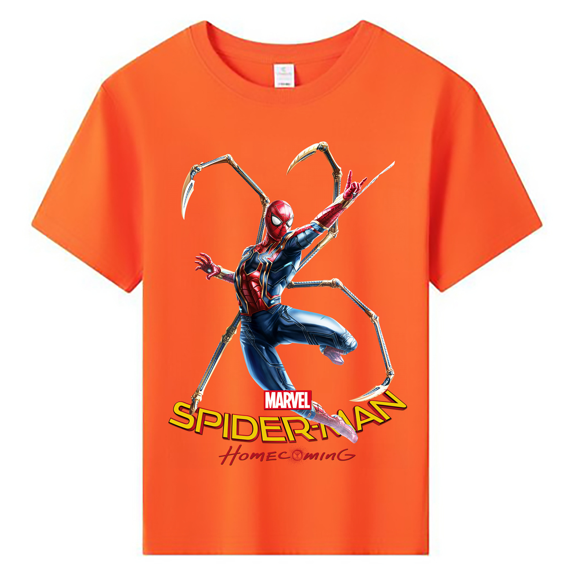 （画像用） Spider Man スパイダーマン 綿100％キッズTシャツ（フロントプリント）