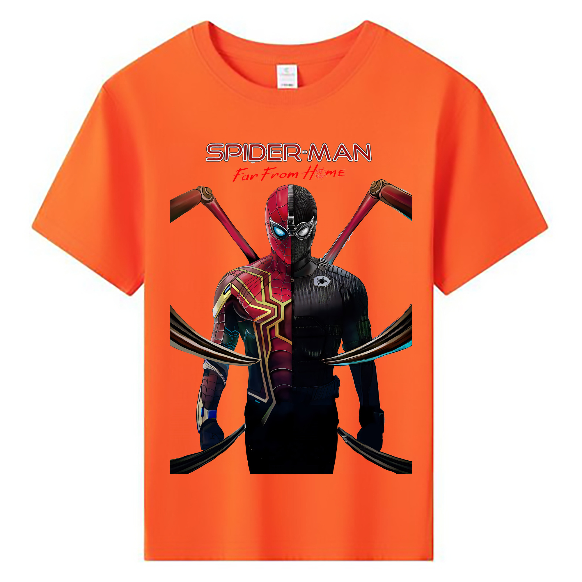 （画像用） Spider Man スパイダーマン 綿100％キッズTシャツ（フロントプリント）