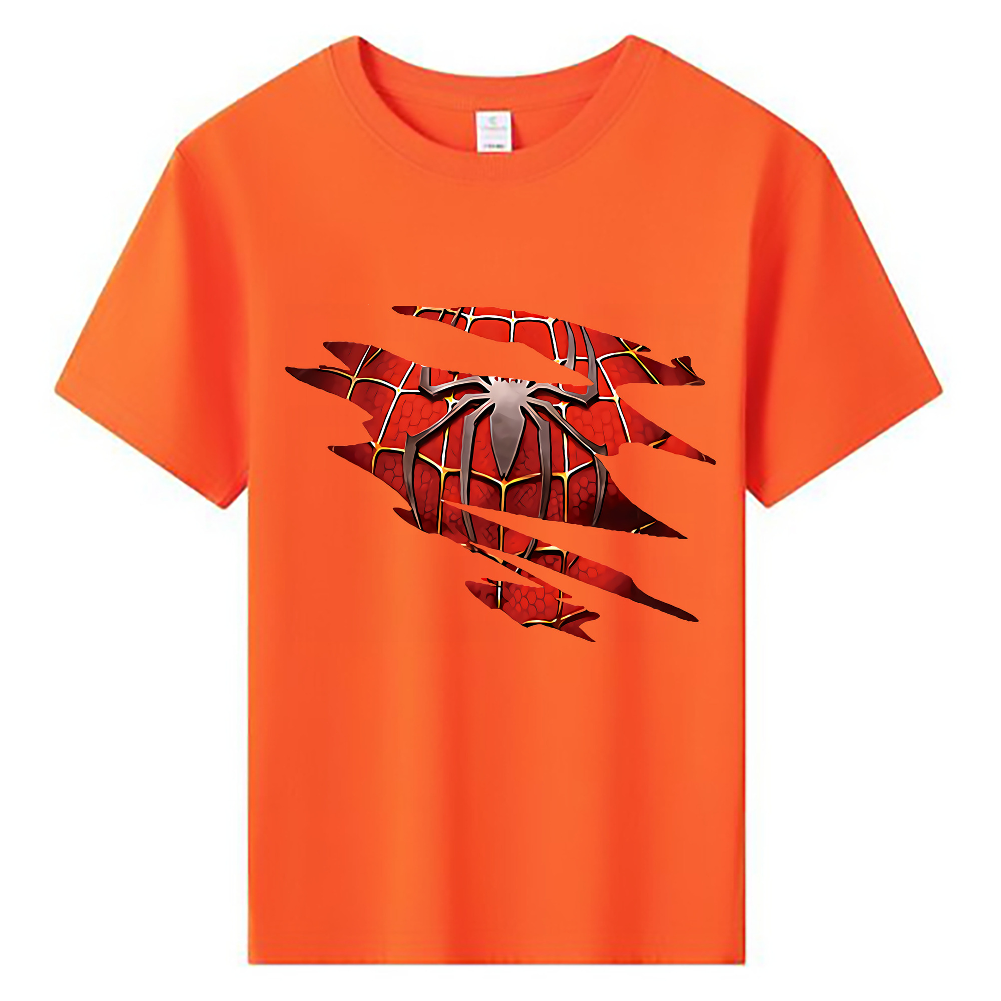 （画像用） Spider Man スパイダーマン 綿100％キッズTシャツ（フロントプリント）