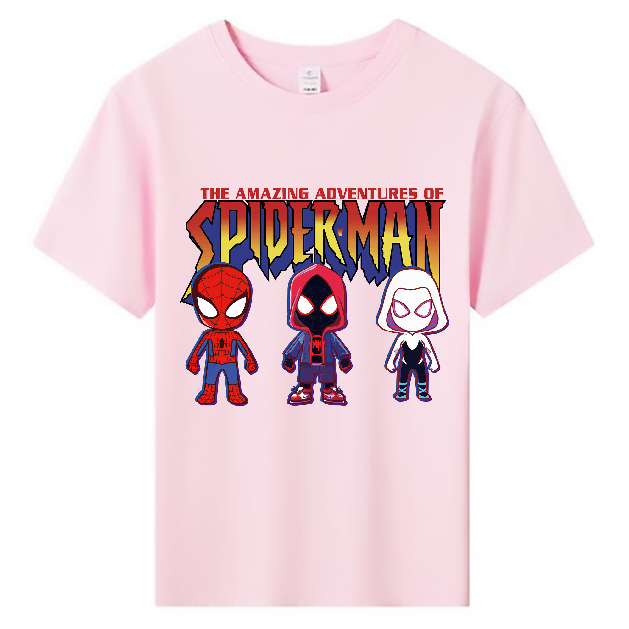 （画像用） Spider Man スパイダーマン 綿100％キッズTシャツ（フロントプリント）