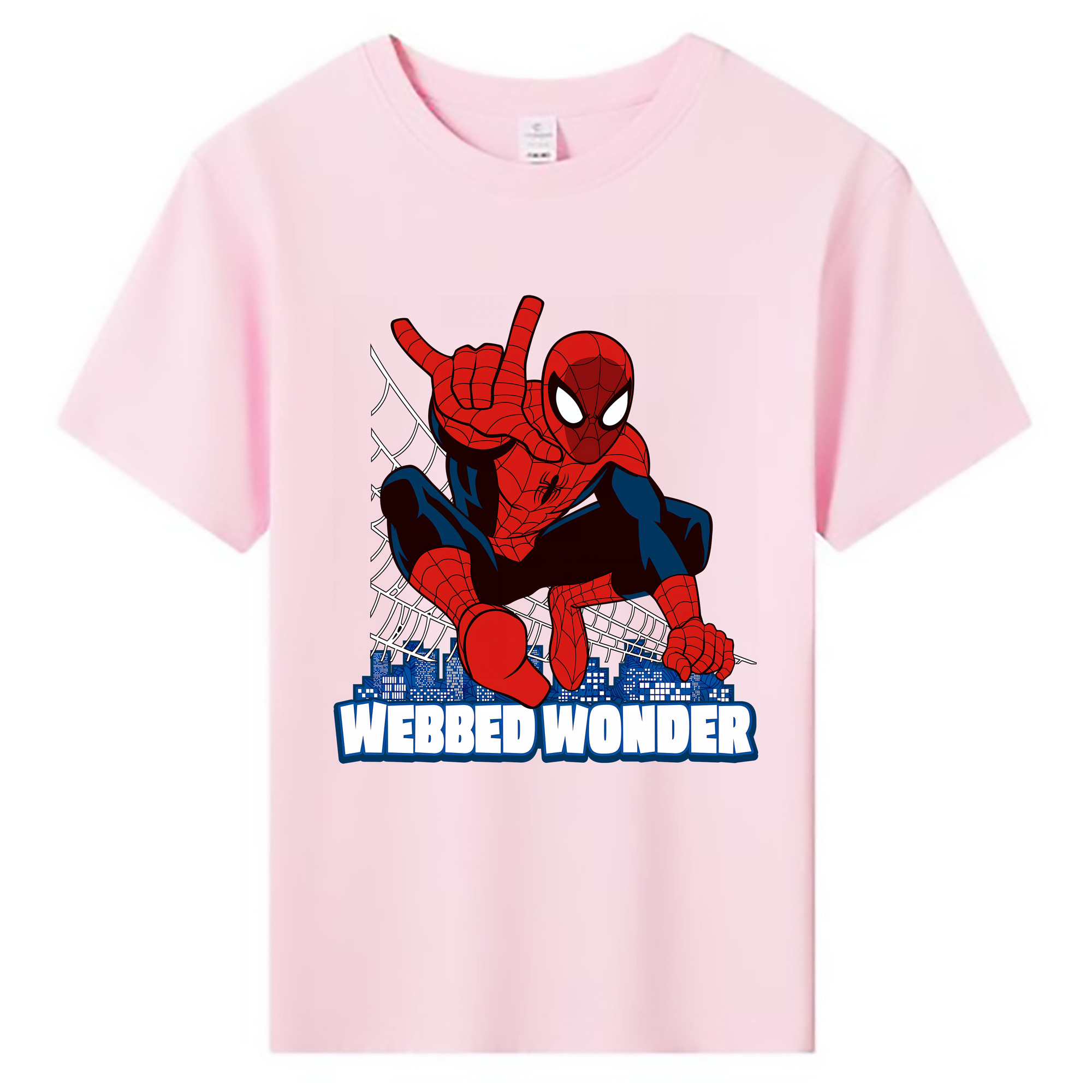 （画像用） Spider Man スパイダーマン 綿100％キッズTシャツ（フロントプリント）