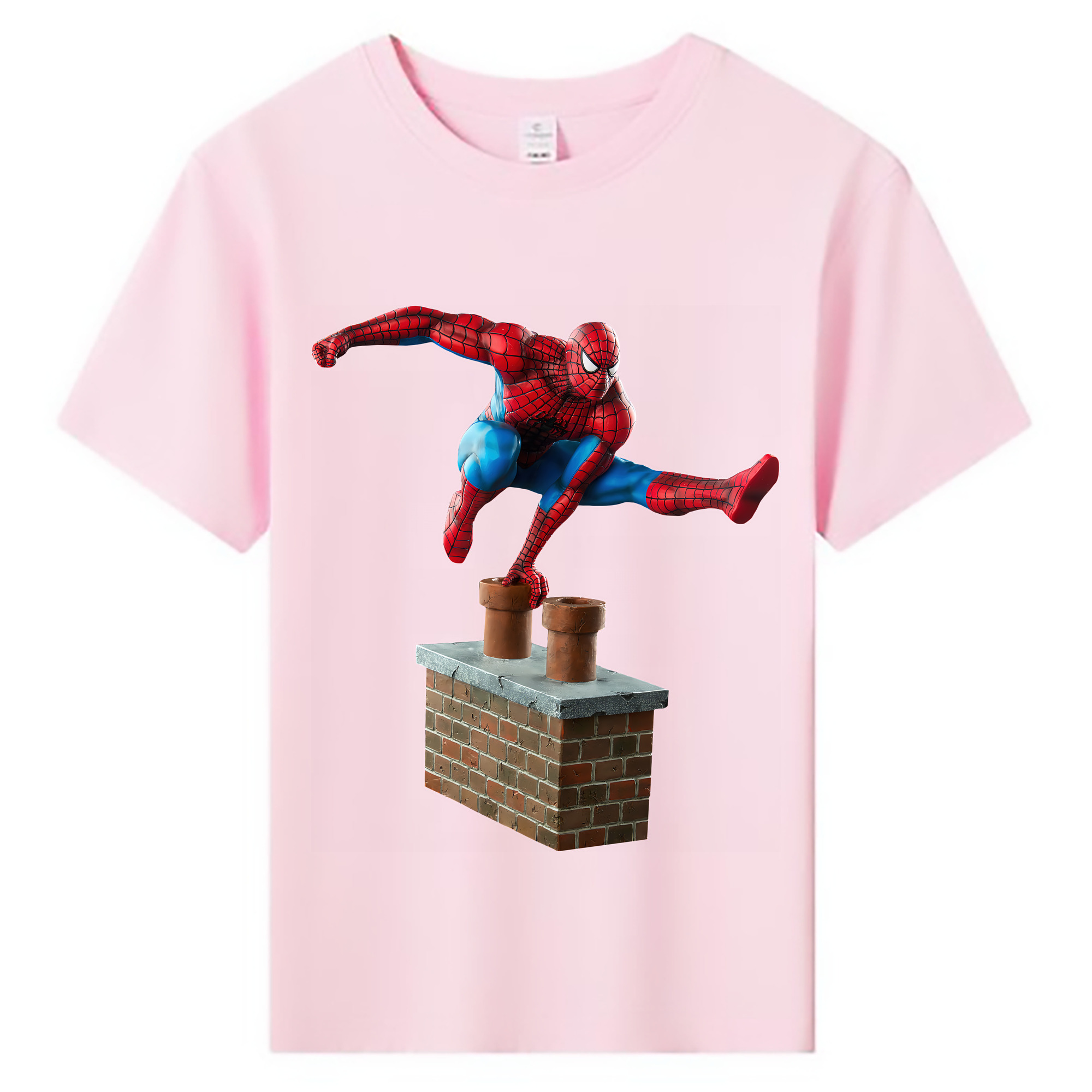 （画像用） Spider Man スパイダーマン 綿100％キッズTシャツ（フロントプリント）