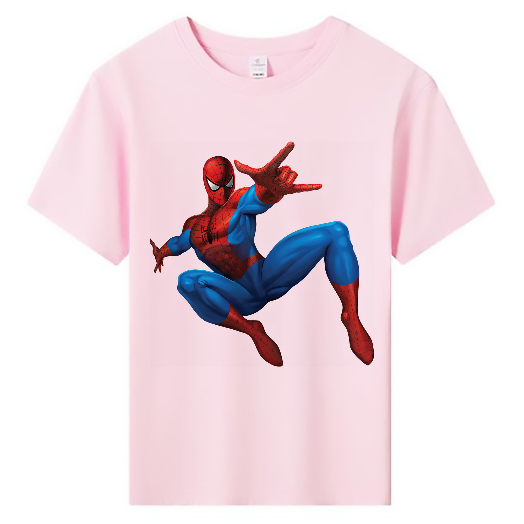 （画像用） Spider Man スパイダーマン 綿100％キッズTシャツ（フロントプリント）