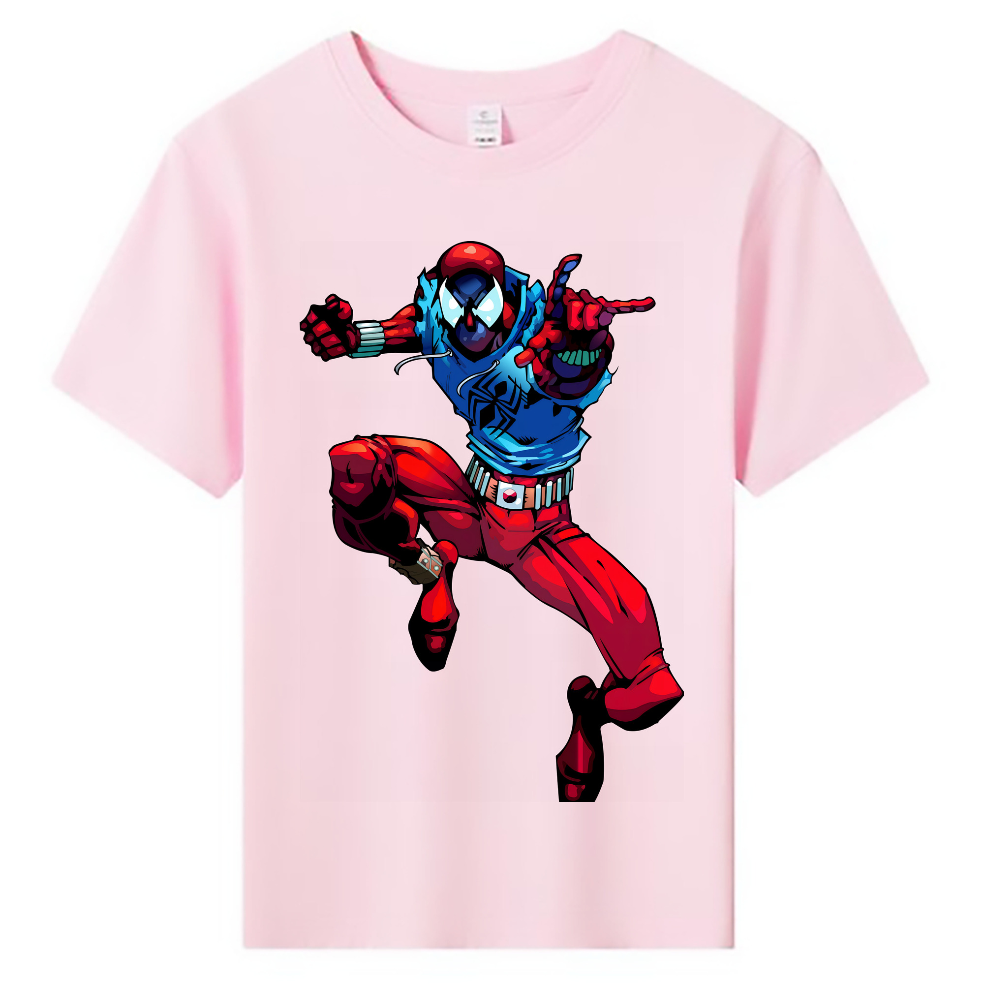 （画像用） Spider Man スパイダーマン 綿100％キッズTシャツ（フロントプリント）