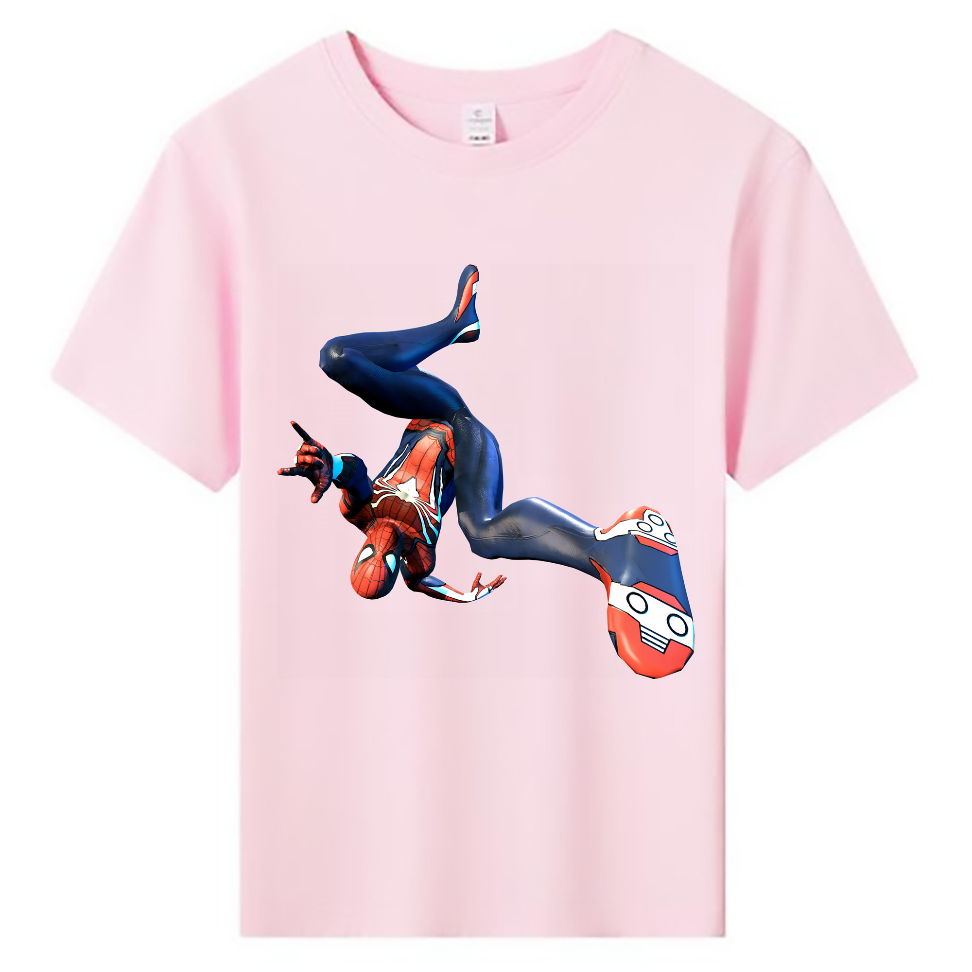 （画像用） Spider Man スパイダーマン 綿100％キッズTシャツ（フロントプリント）