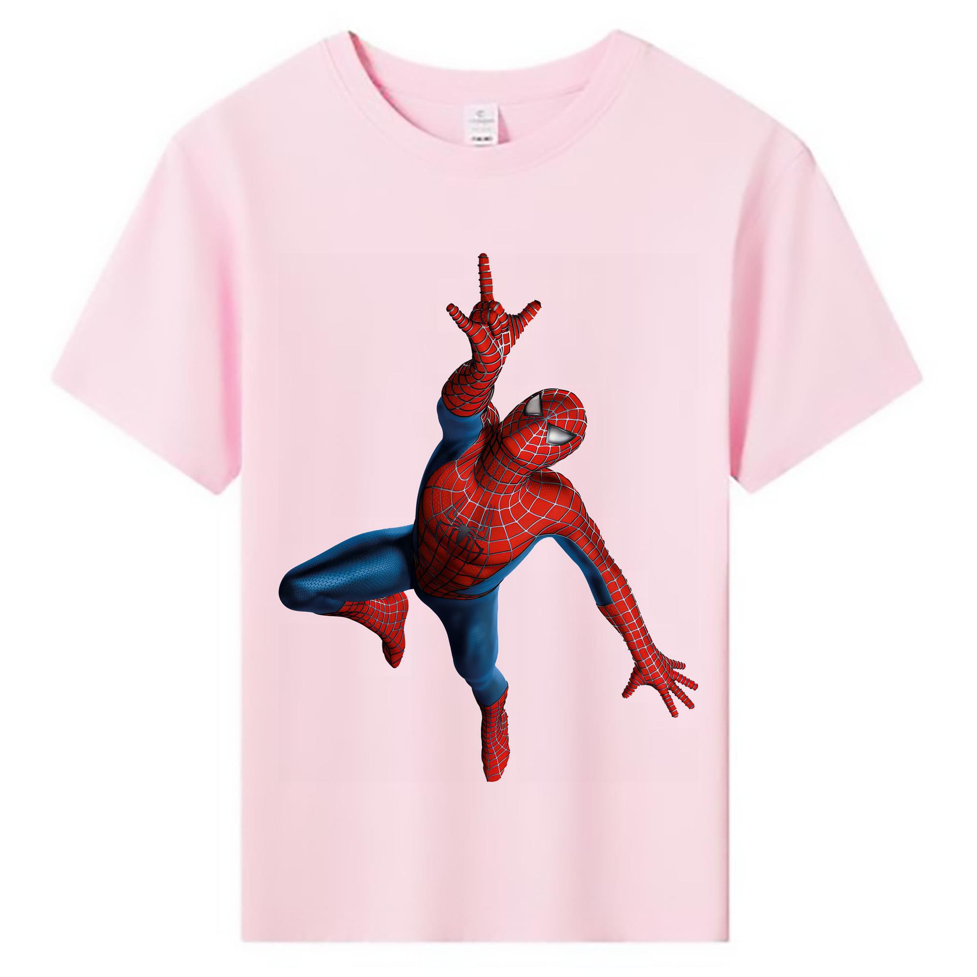 （画像用） Spider Man スパイダーマン 綿100％キッズTシャツ（フロントプリント）