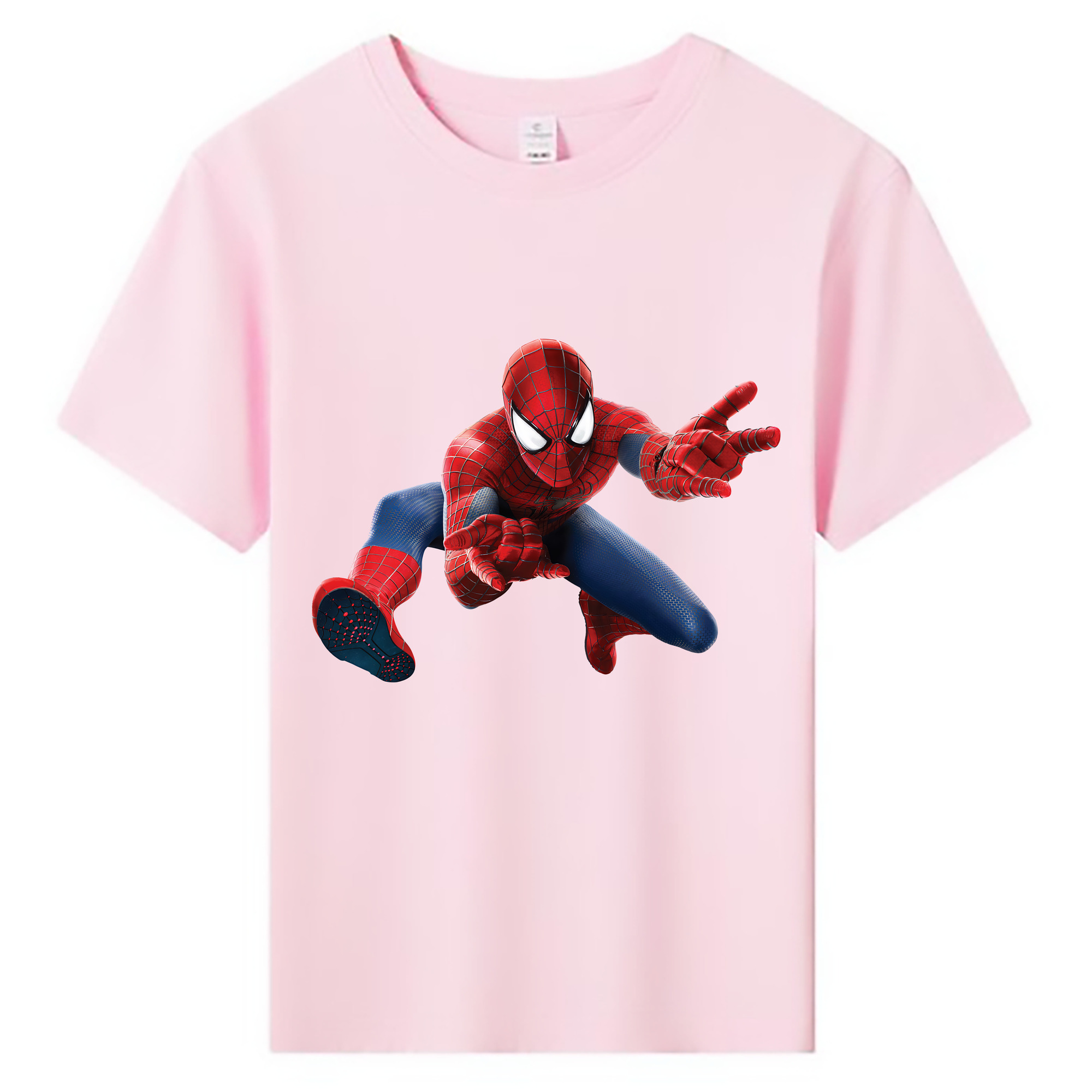 （画像用） Spider Man スパイダーマン 綿100％キッズTシャツ（フロントプリント）