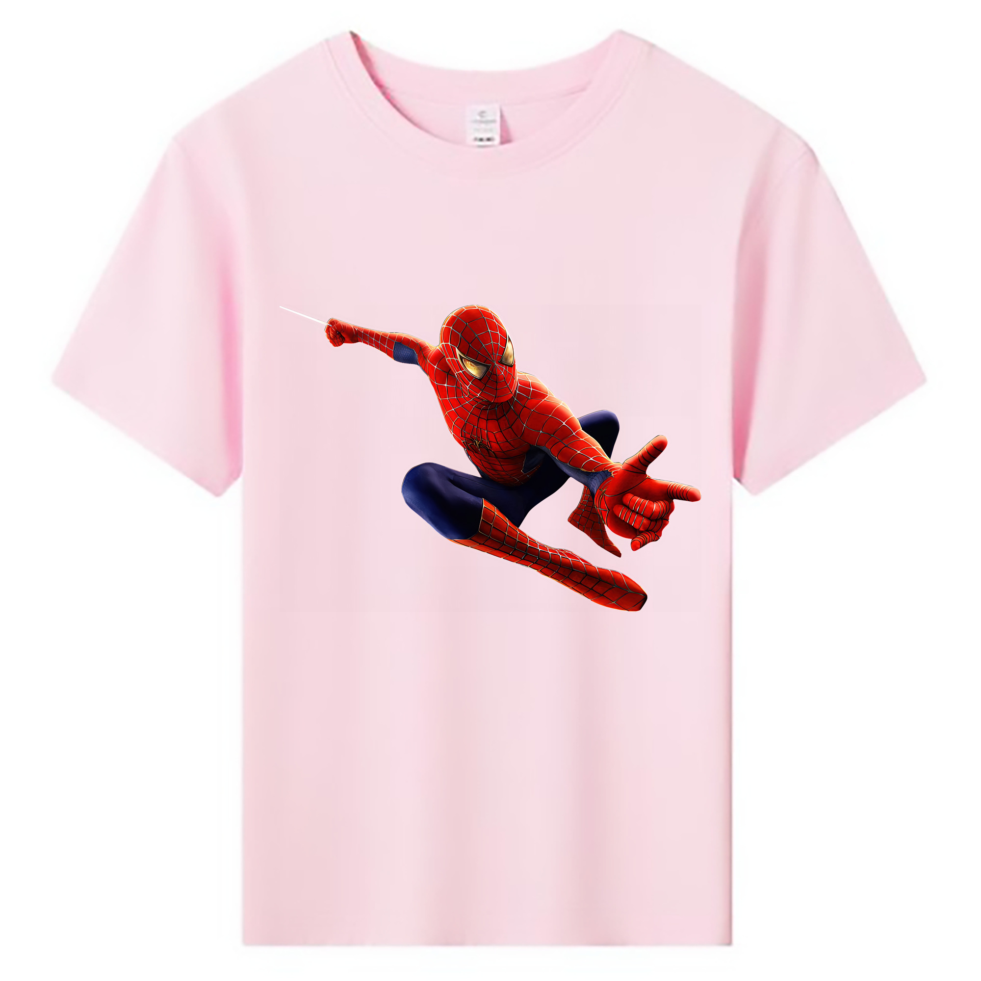 （画像用） Spider Man スパイダーマン 綿100％キッズTシャツ（フロントプリント）
