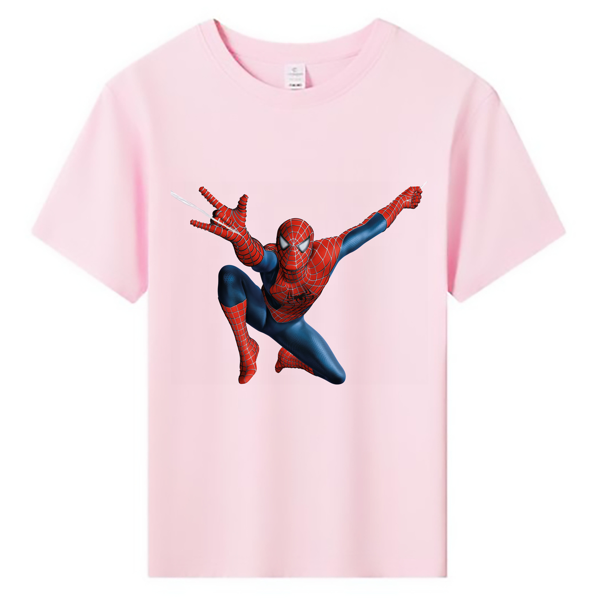 （画像用） Spider Man スパイダーマン 綿100％キッズTシャツ（フロントプリント）