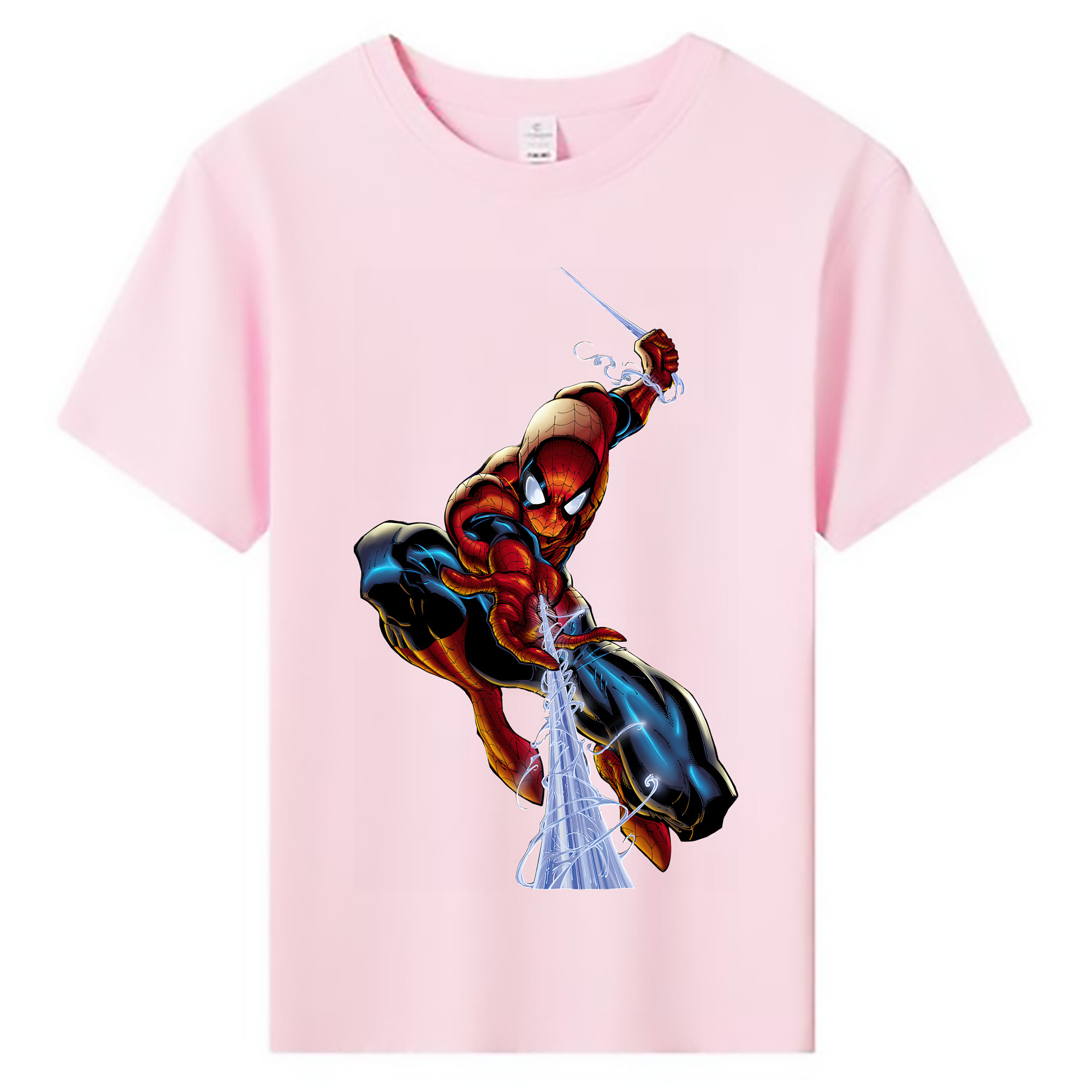 （画像用） Spider Man スパイダーマン 綿100％キッズTシャツ（フロントプリント）
