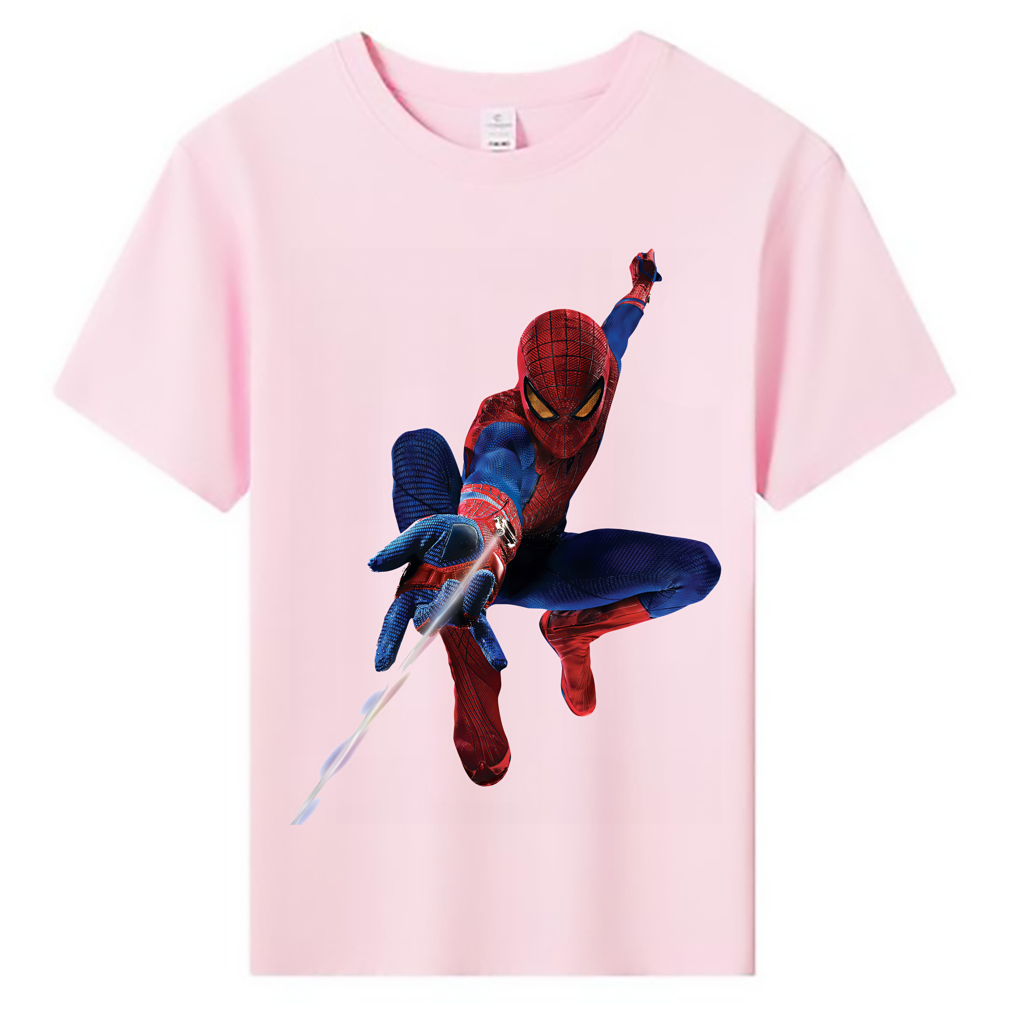 （画像用） Spider Man スパイダーマン 綿100％キッズTシャツ（フロントプリント）