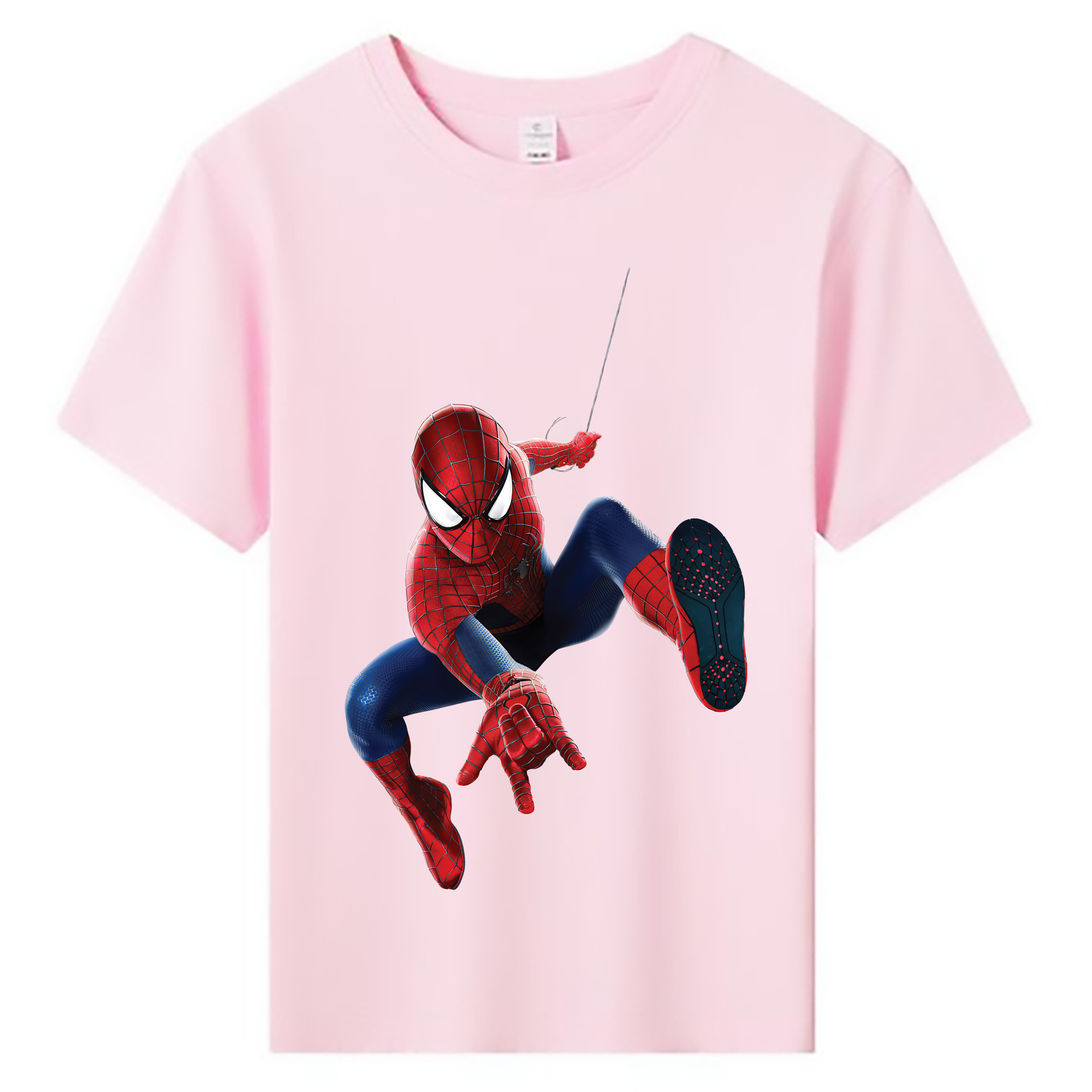 （画像用） Spider Man スパイダーマン 綿100％キッズTシャツ（フロントプリント）