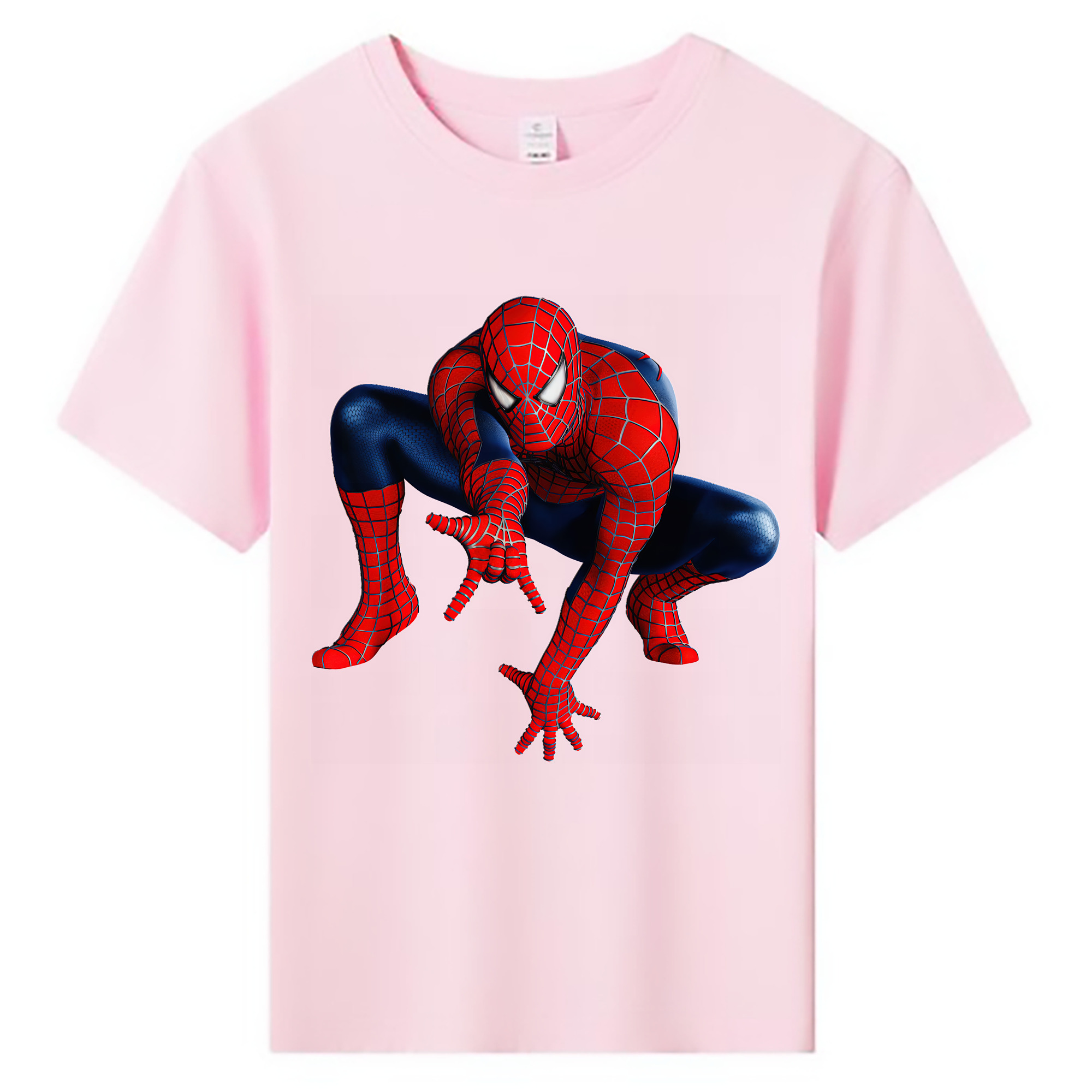 （画像用） Spider Man スパイダーマン 綿100％キッズTシャツ（フロントプリント）