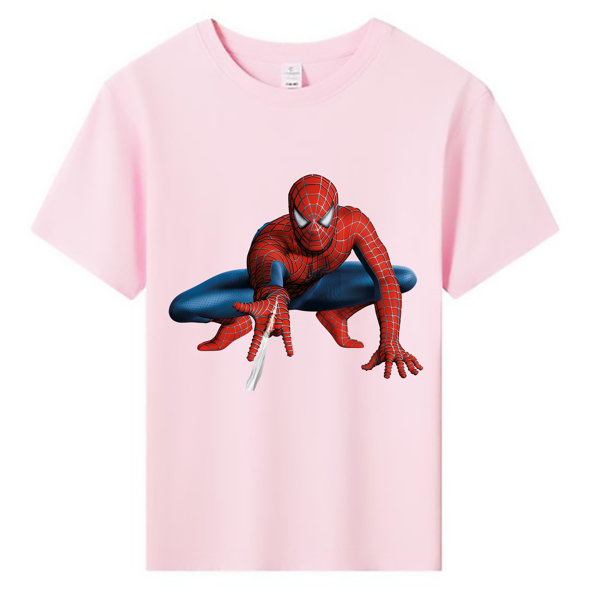 （画像用） Spider Man スパイダーマン 綿100％キッズTシャツ（フロントプリント）