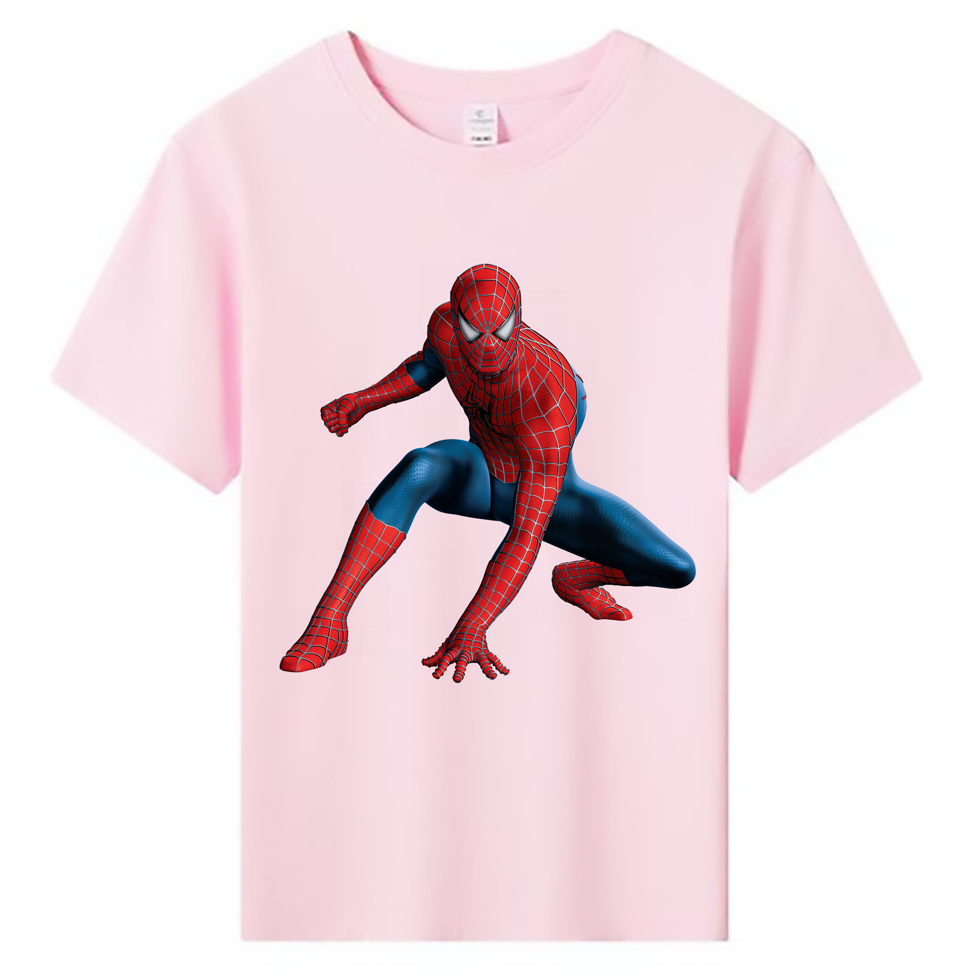 Spider Man スパイダーマン 綿100％キッズTシャツ（フロントプリント）