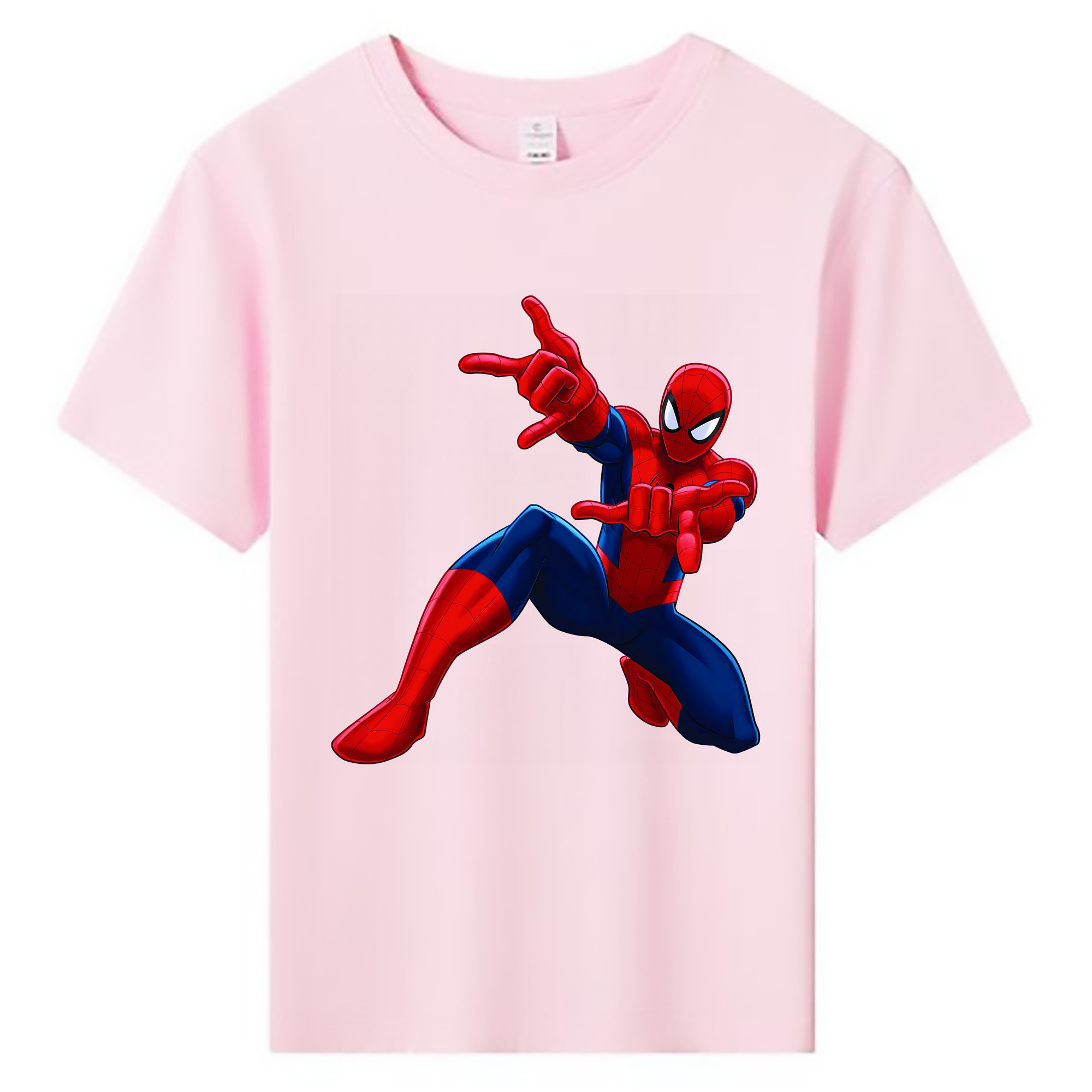 Spider Man スパイダーマン 綿100％キッズTシャツ（フロントプリント）