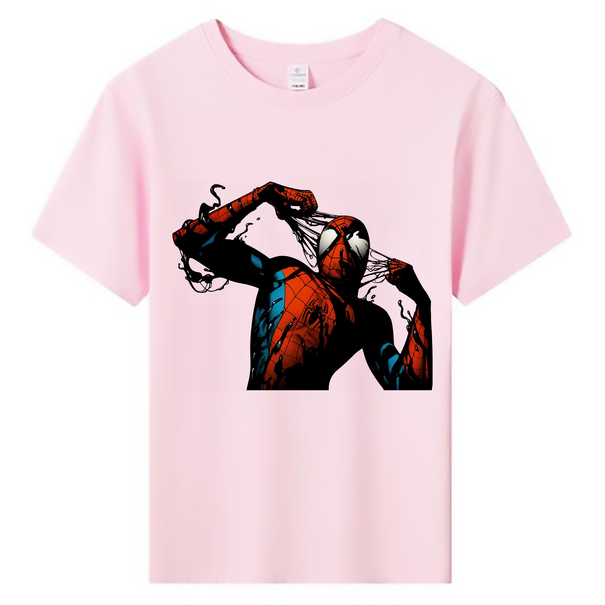 Spider Man スパイダーマン 綿100％キッズTシャツ（フロントプリント）