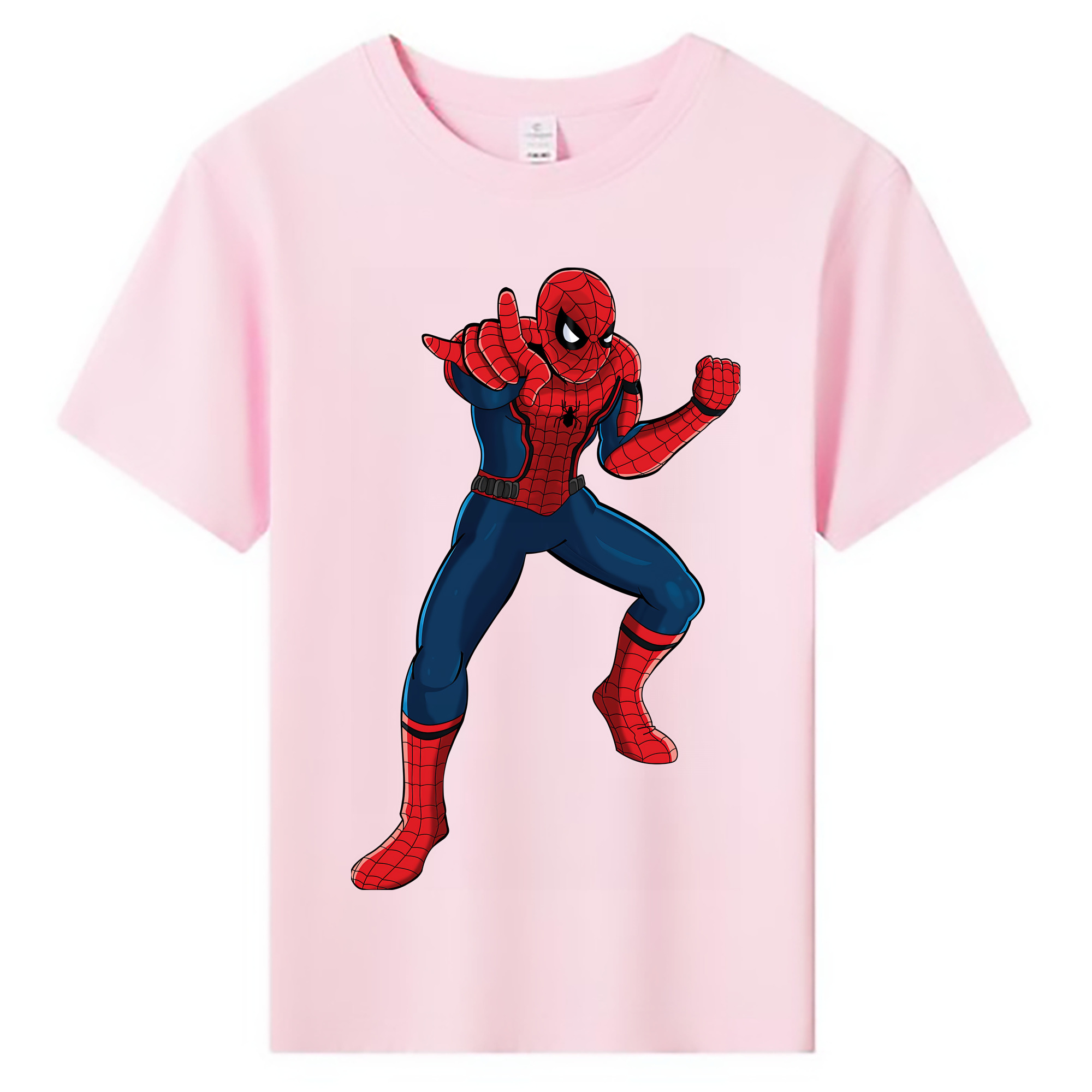 （画像用） Spider Man スパイダーマン 綿100％キッズTシャツ（フロントプリント）