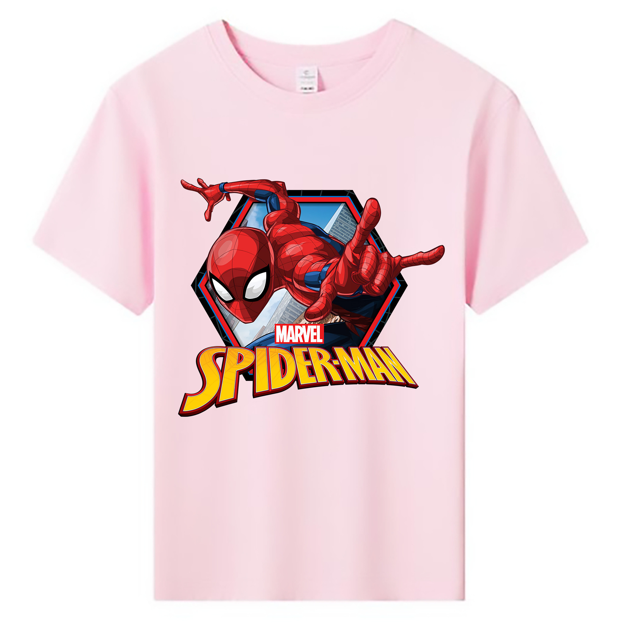 （画像用） Spider Man スパイダーマン 綿100％キッズTシャツ（フロントプリント）