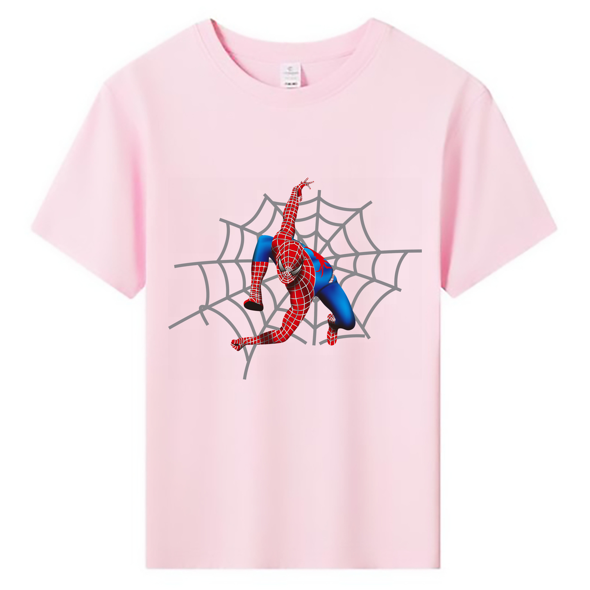 （画像用） Spider Man スパイダーマン 綿100％キッズTシャツ（フロントプリント）