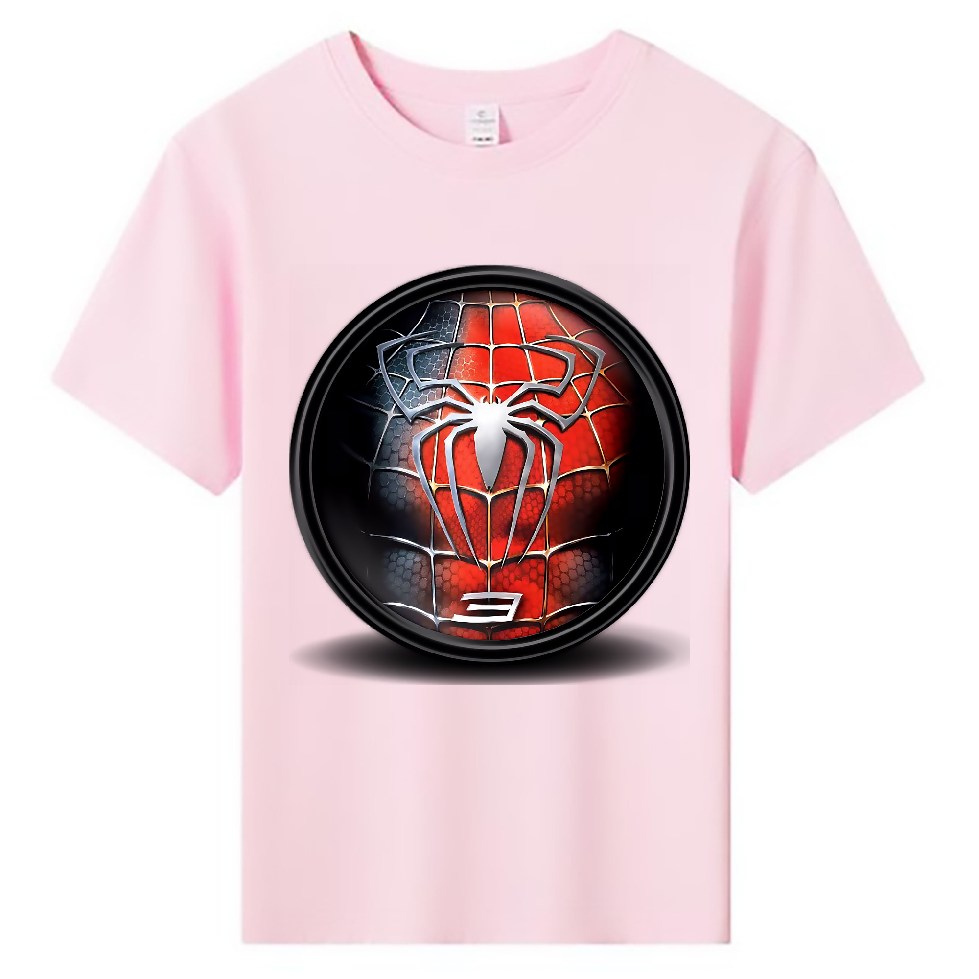 （画像用） Spider Man スパイダーマン 綿100％キッズTシャツ（フロントプリント）
